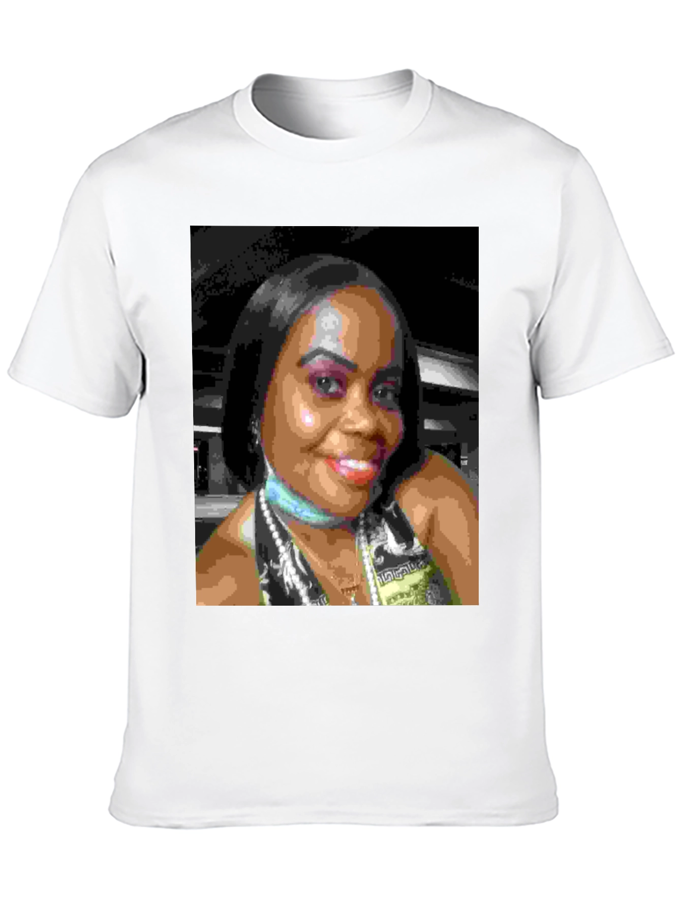 Custom Photo Print Black T-Shirt