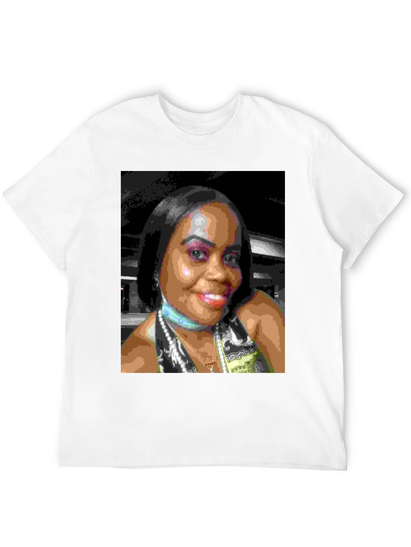 Custom Photo Print Black T-Shirt