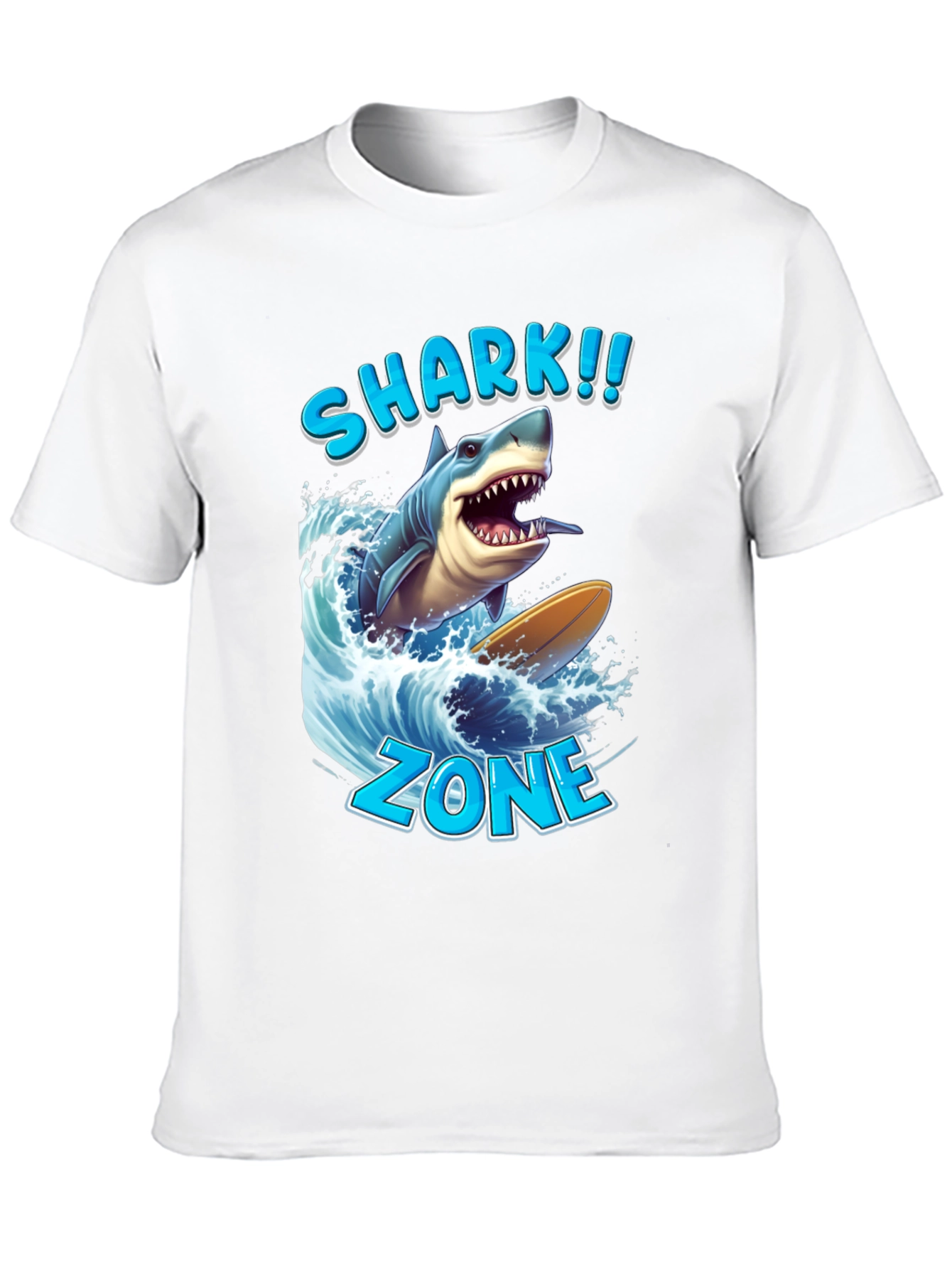 Shark Zone Graphic Tee - Surfing Shark Design