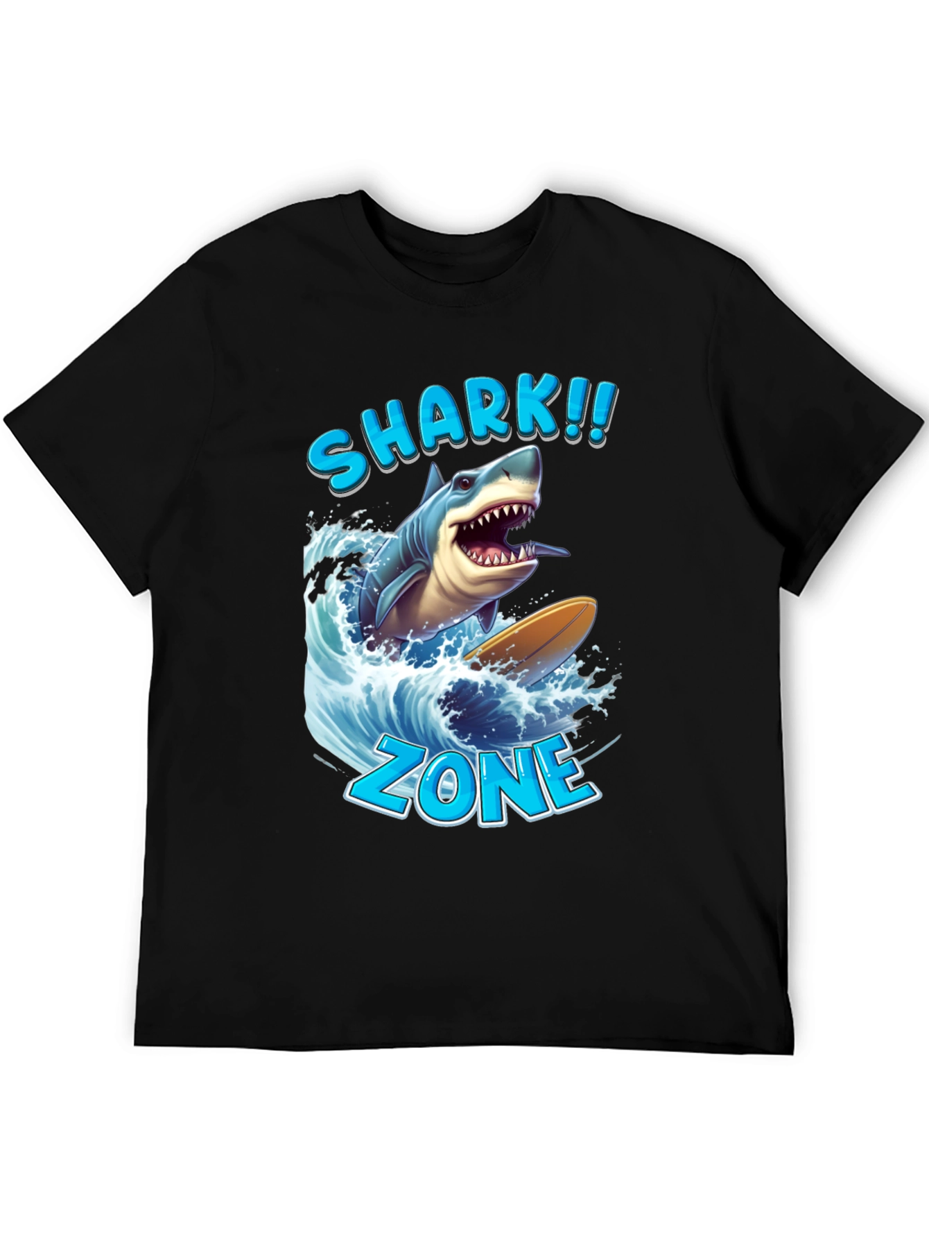 Shark Zone Graphic Tee - Surfing Shark Design