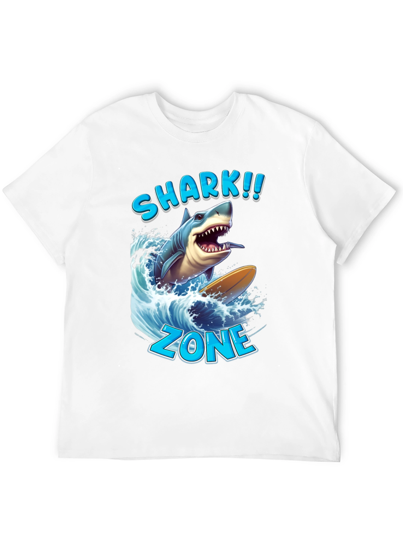 Shark Zone Graphic Tee - Surfing Shark Design