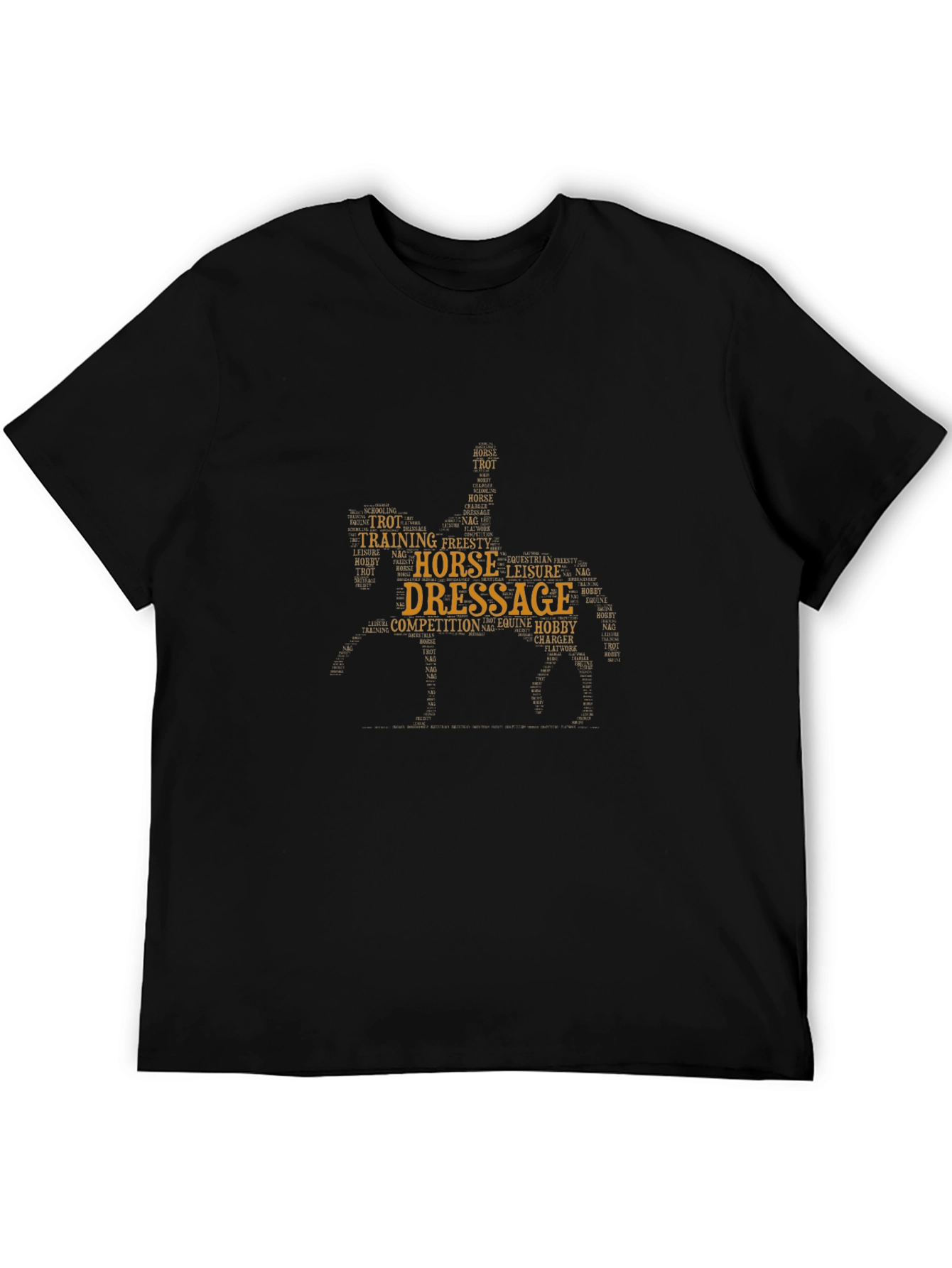 Equestrian Horse Dressage Word Art Graphic T-Shirt