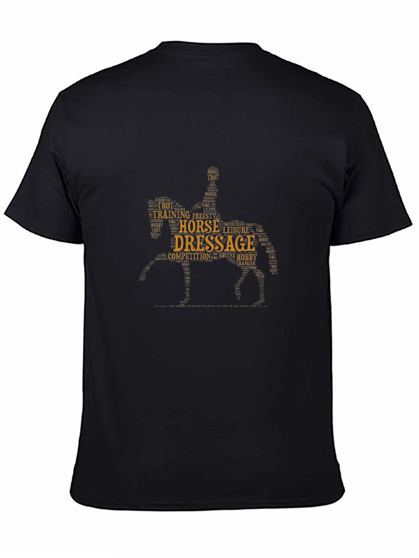 Equestrian Horse Dressage Word Art Graphic T-Shirt