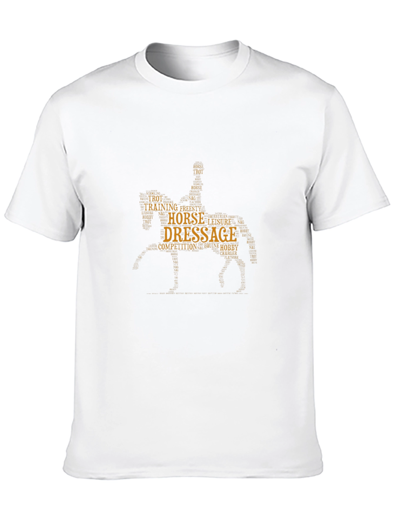 Equestrian Horse Dressage Word Art Graphic T-Shirt