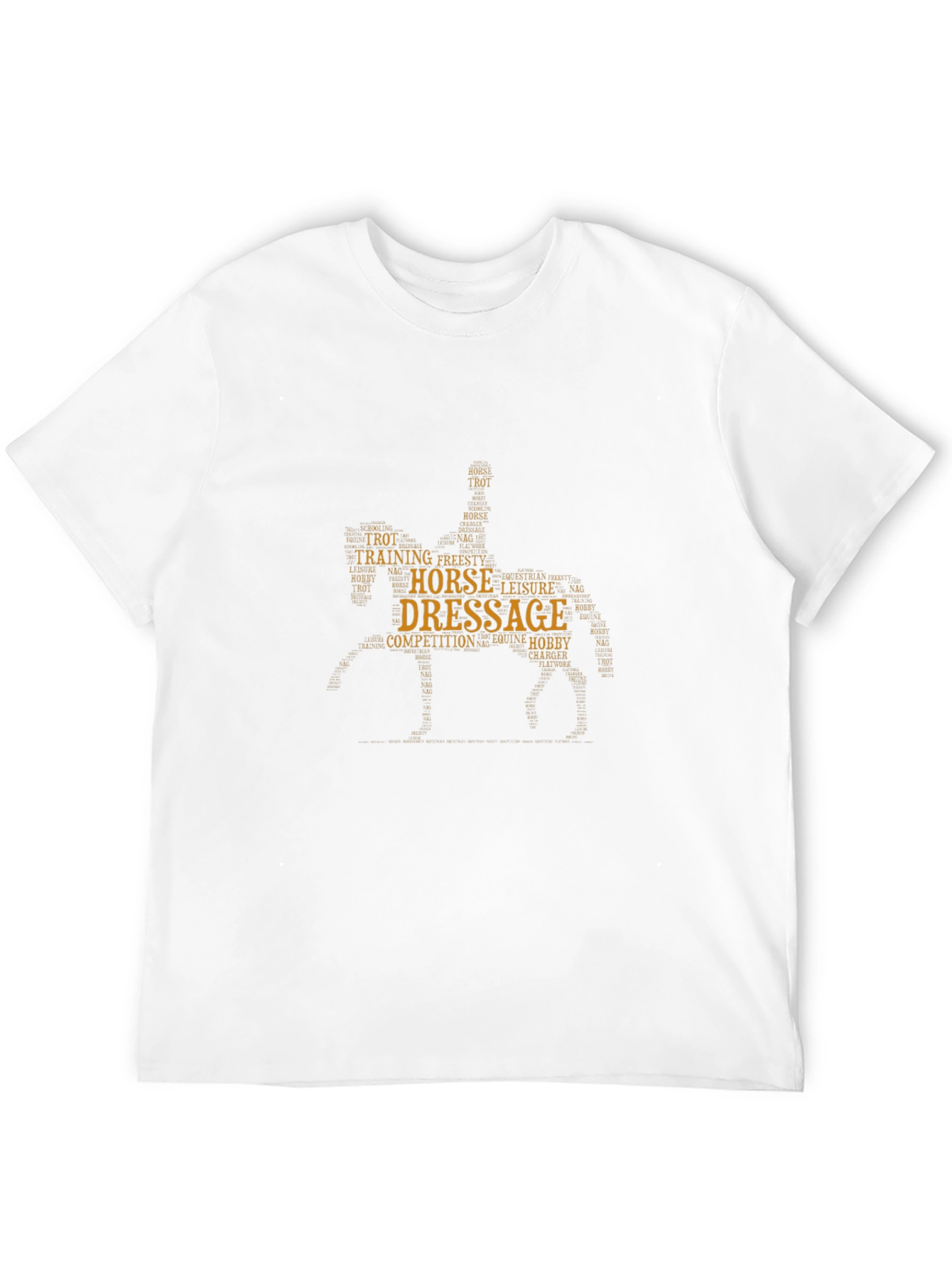 Equestrian Horse Dressage Word Art Graphic T-Shirt