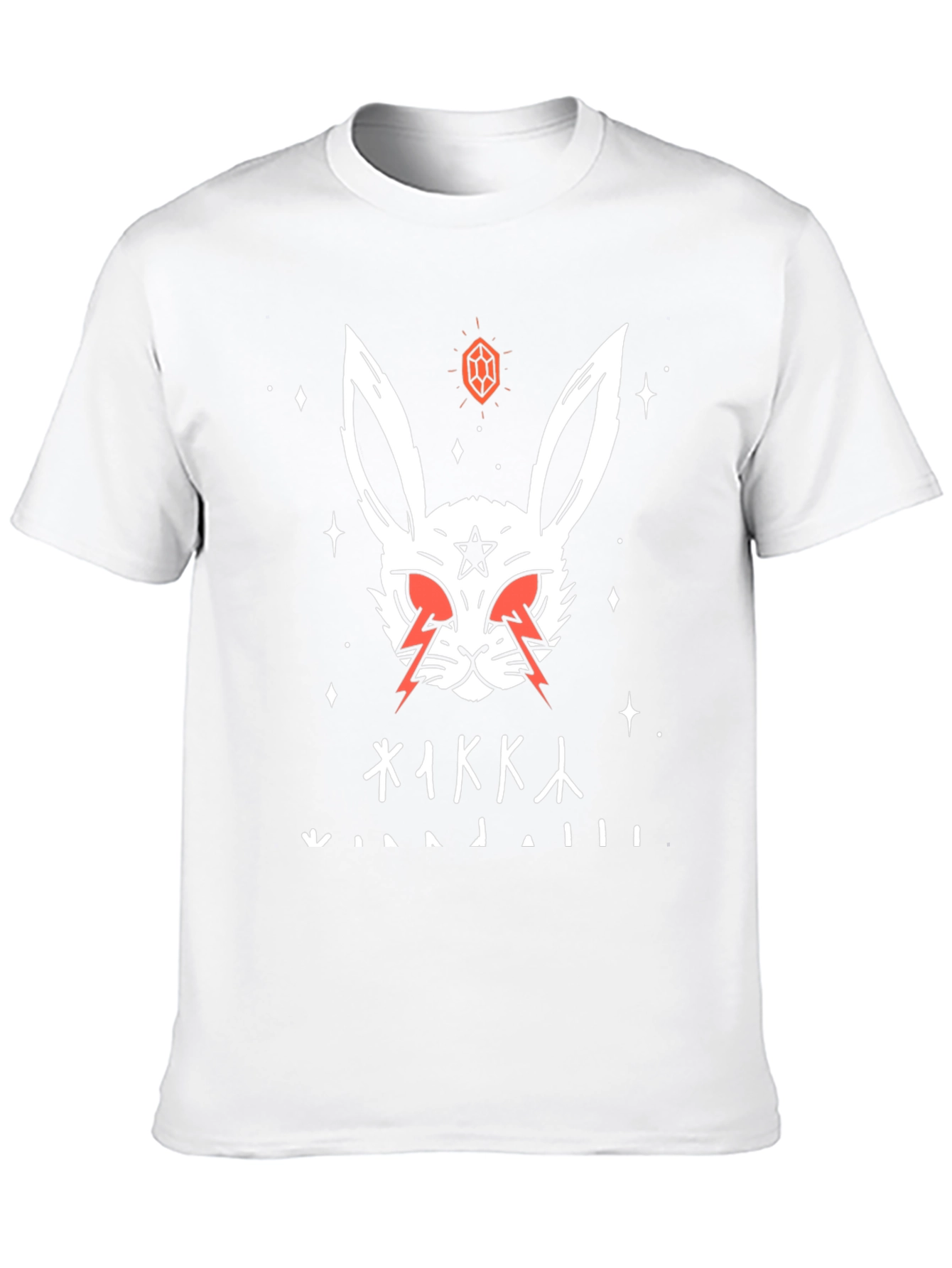 Occult Rabbit Graphic Tee - Black Cotton T-Shirt