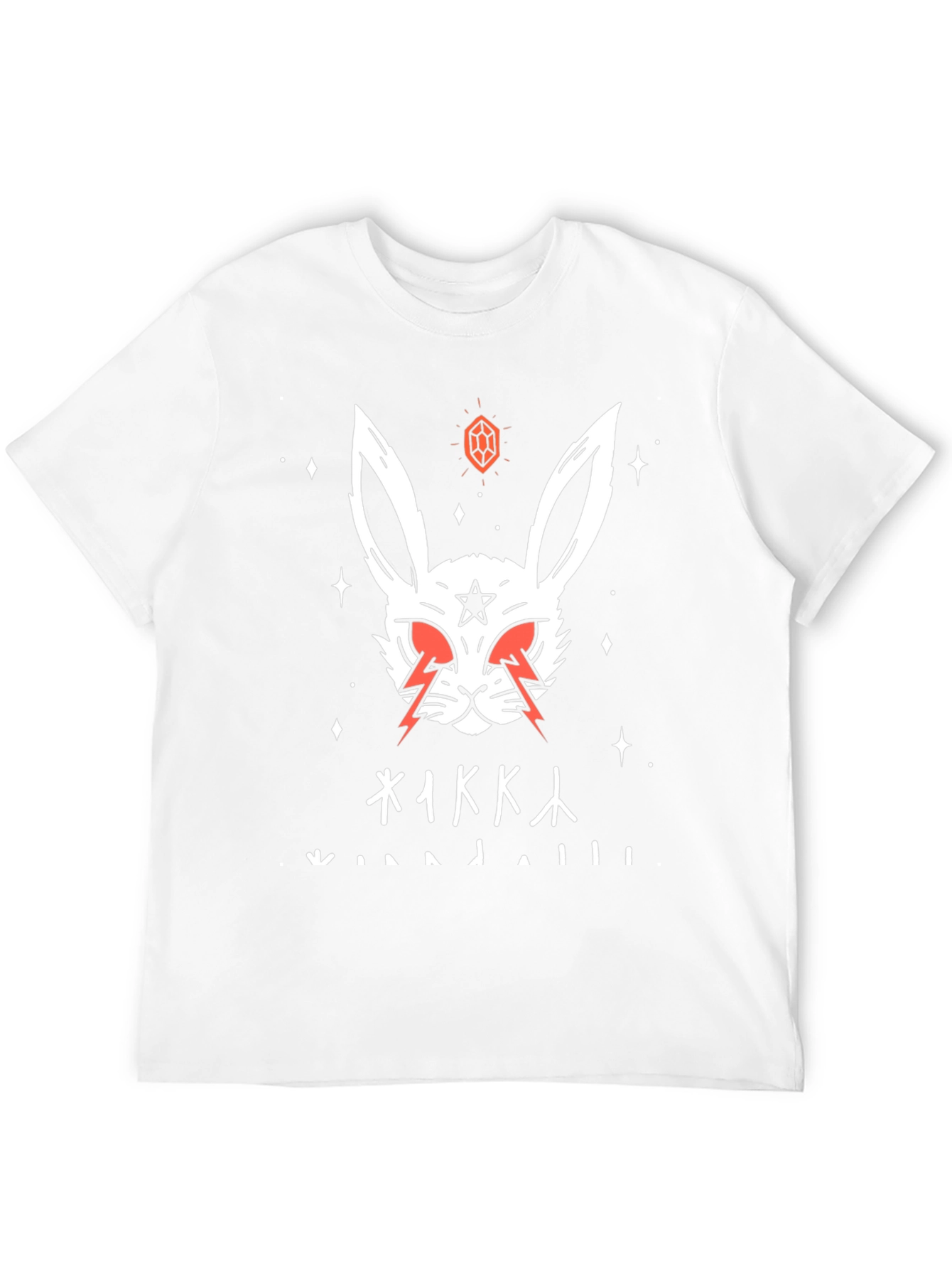 Occult Rabbit Graphic Tee - Black Cotton T-Shirt