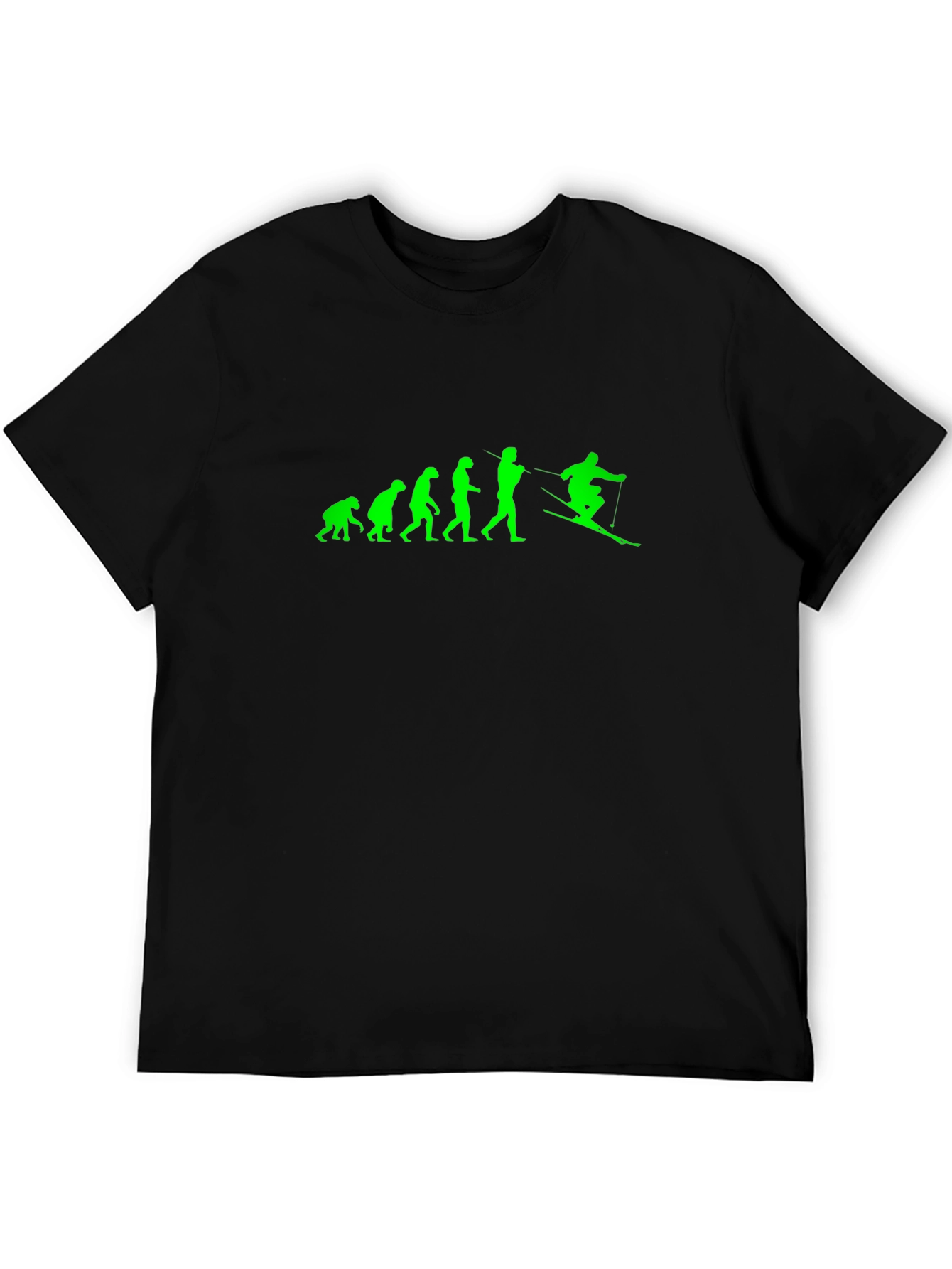 Evolution of Skiing T-Shirt - Black