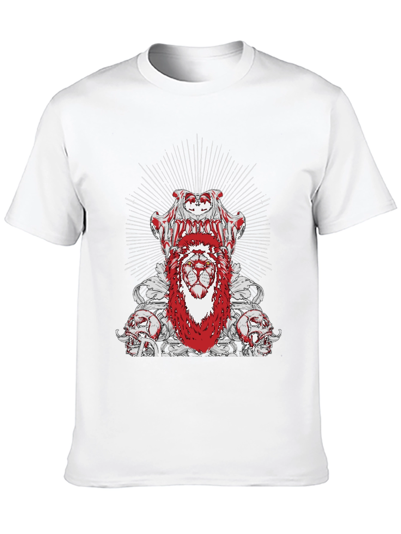 Edgy Lion Graphic Tee - Black Cotton T-Shirt