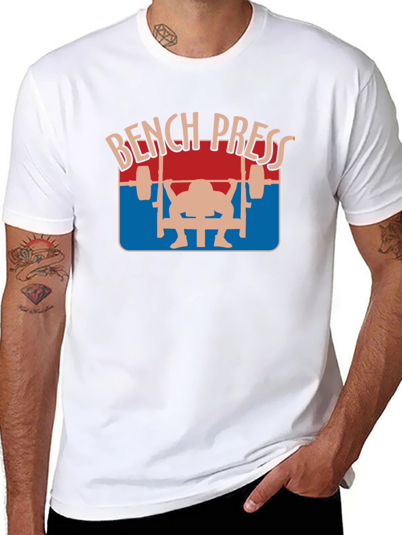 Bench Press Graphic Tee - Workout Motivation