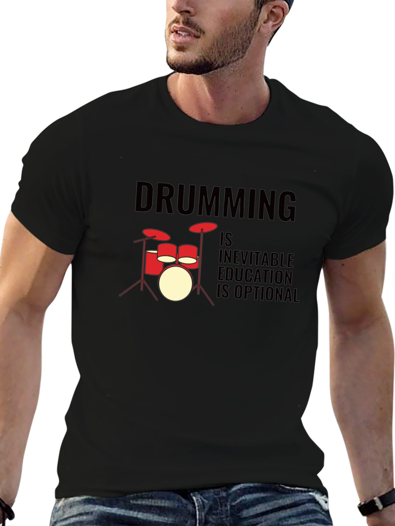 Drumming Inevitable T-Shirt - Music Lover Tee