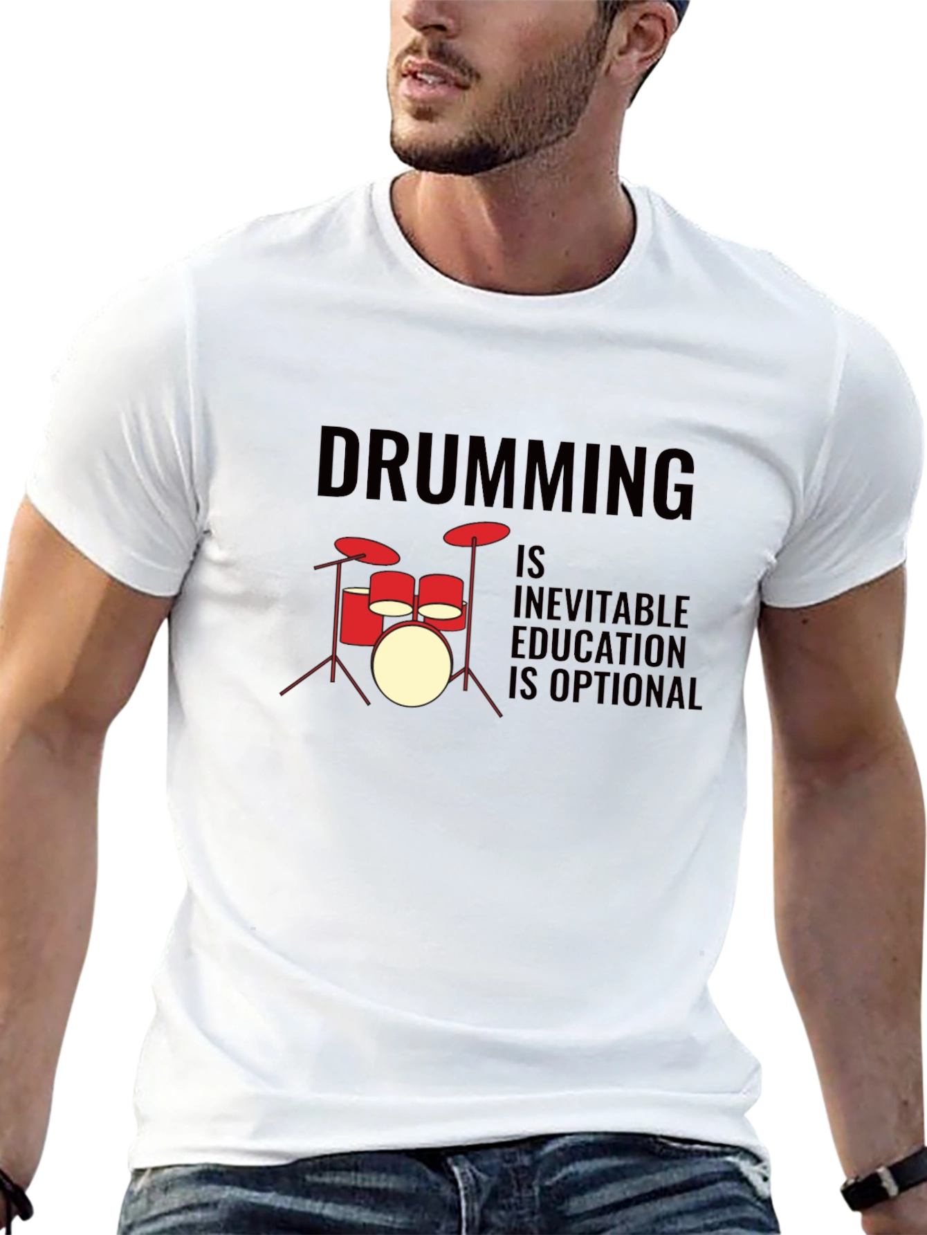 Drumming Inevitable T-Shirt - Music Lover Tee