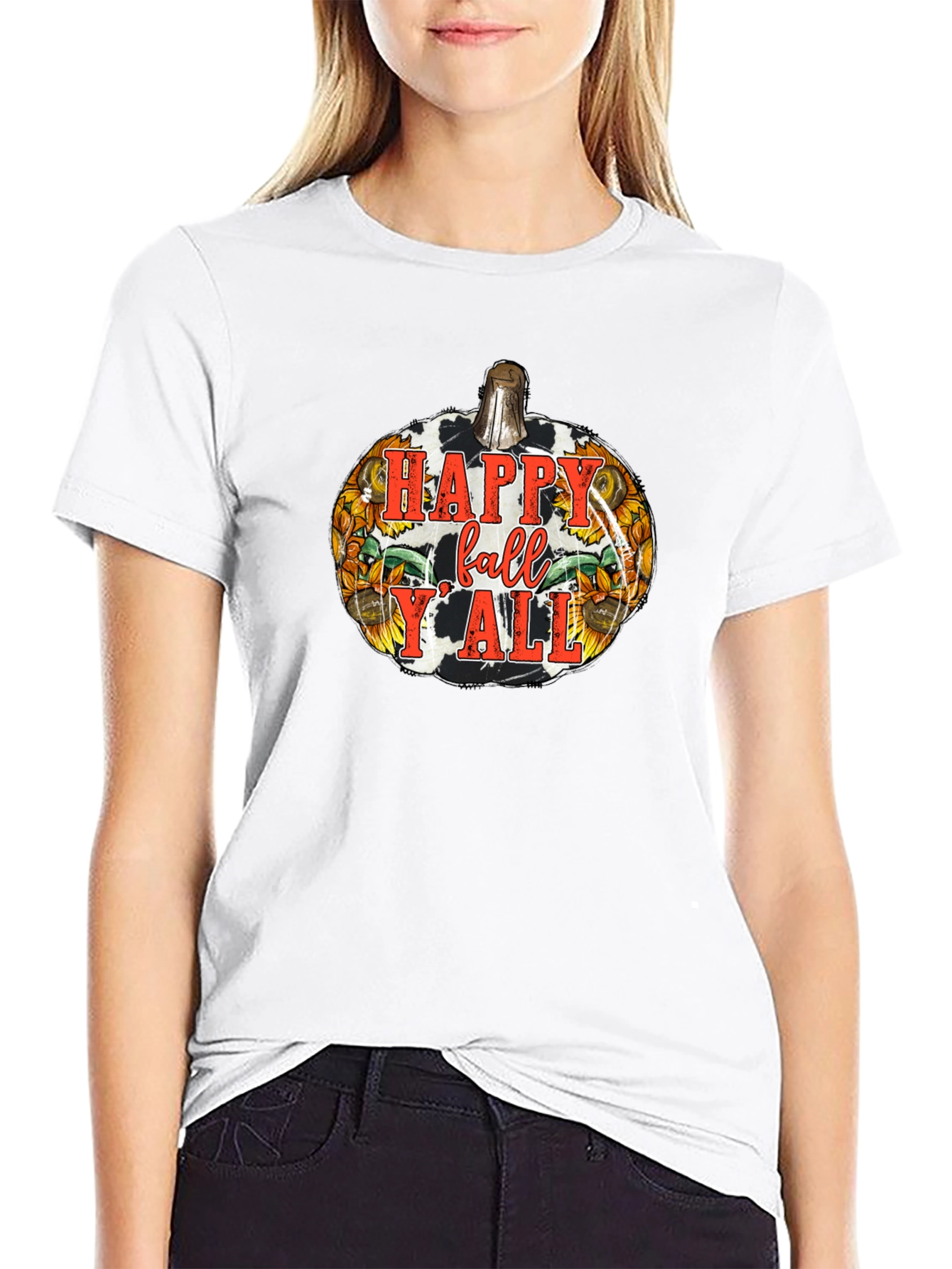 Happy Fall Yall Pumpkin Graphic Tee