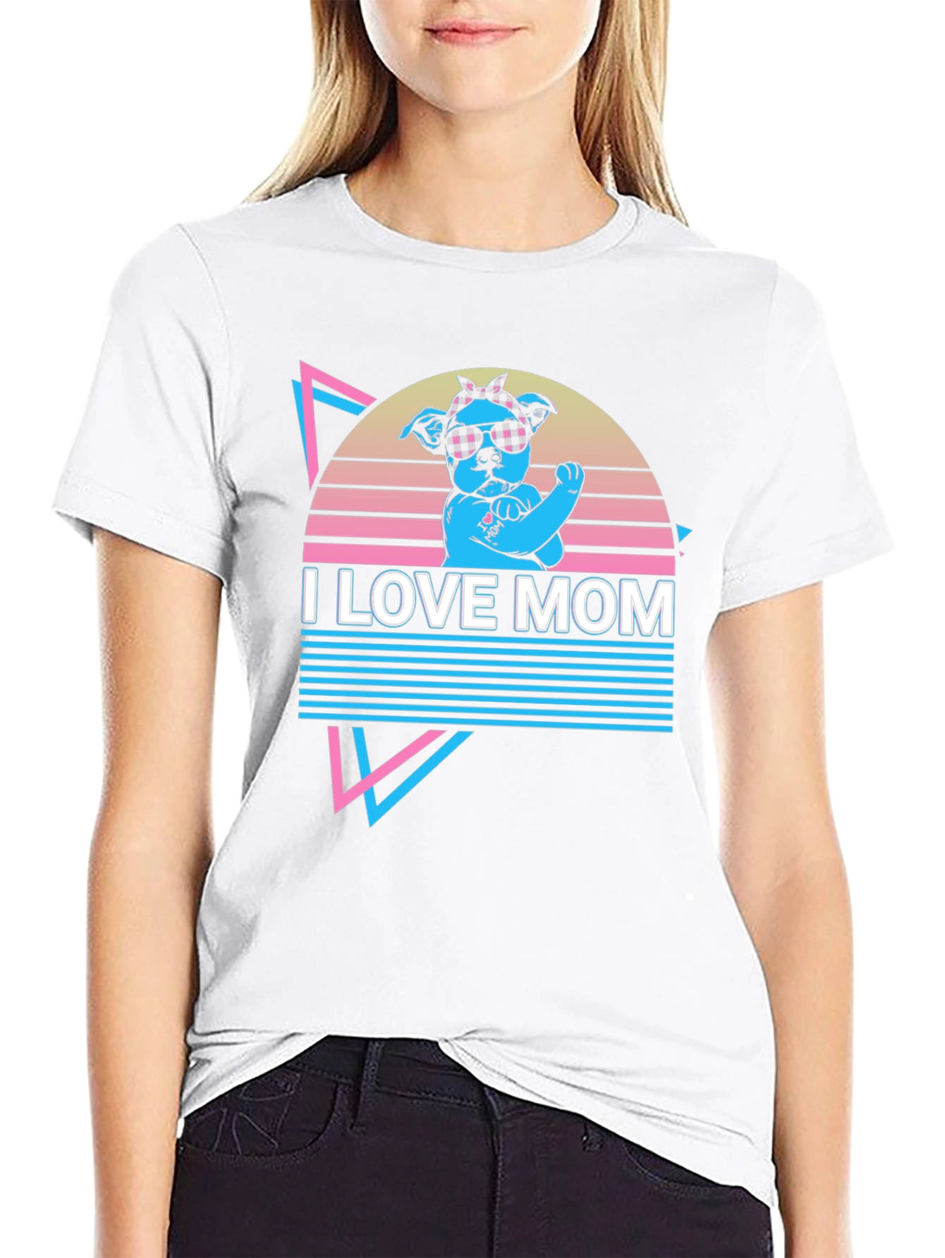 I Love Mom Graphic T-Shirt