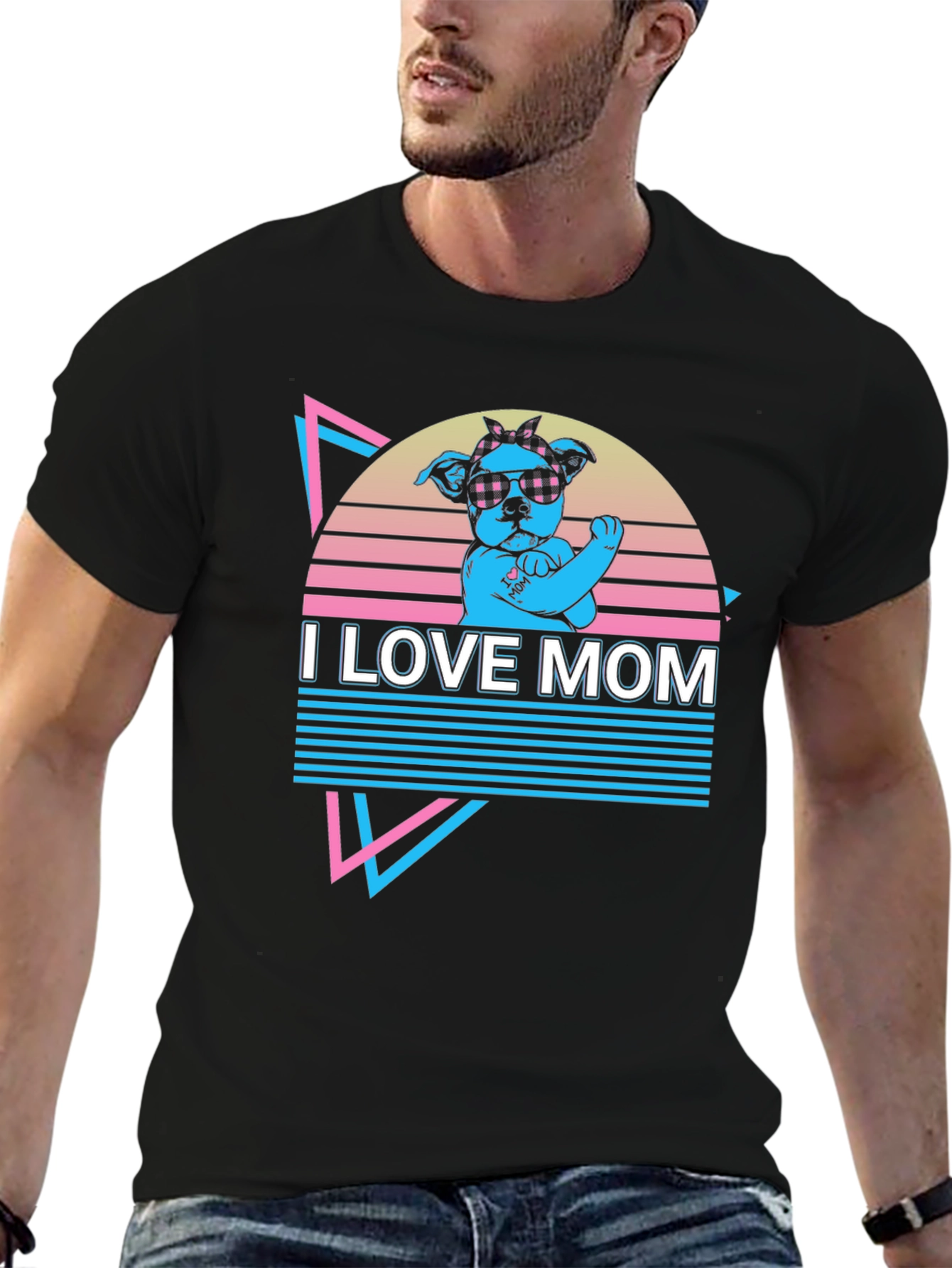 I Love Mom Graphic T-Shirt