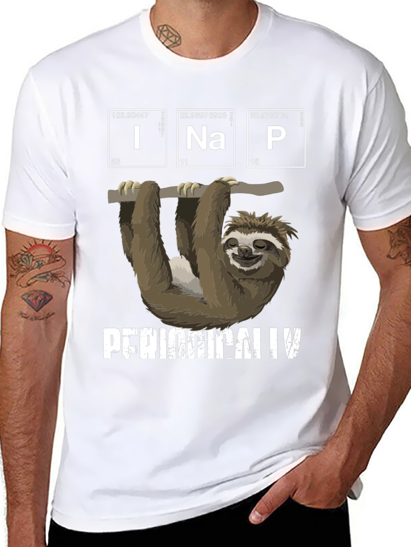 Sloth Periodic Table T-Shirt - Funny Science Tee