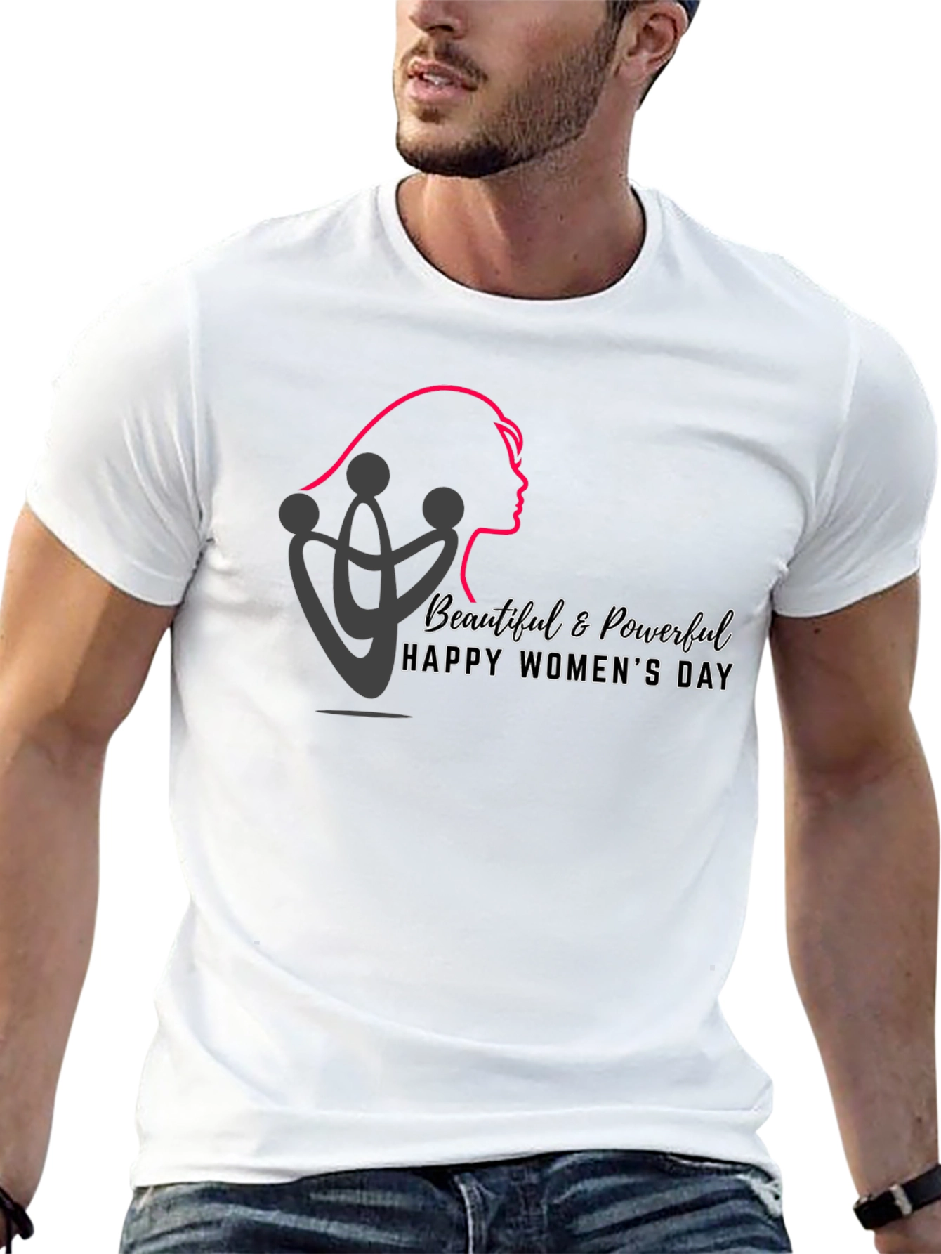 Womens Day T-Shirt - Beautiful & Powerful