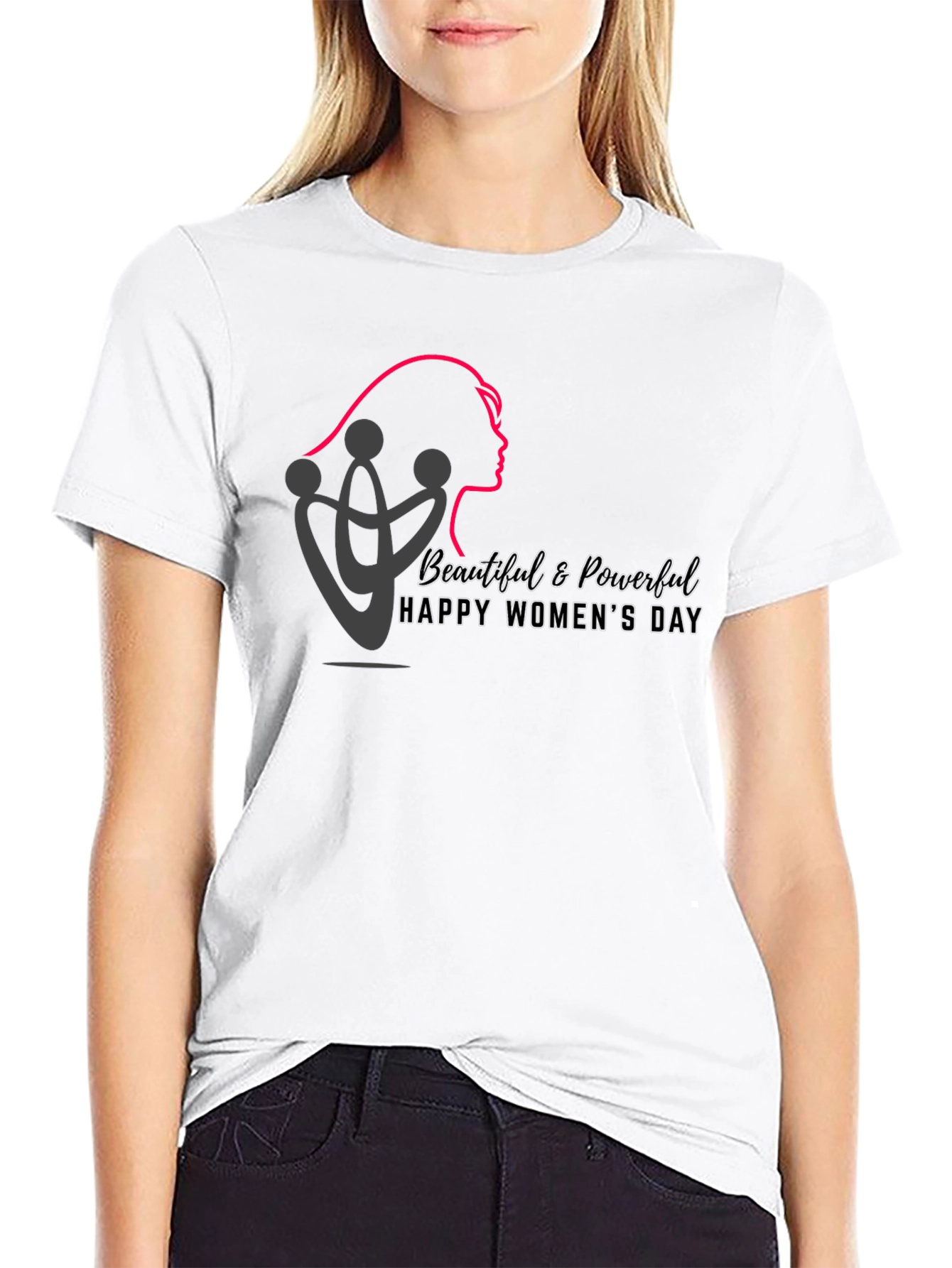 Womens Day T-Shirt - Beautiful & Powerful