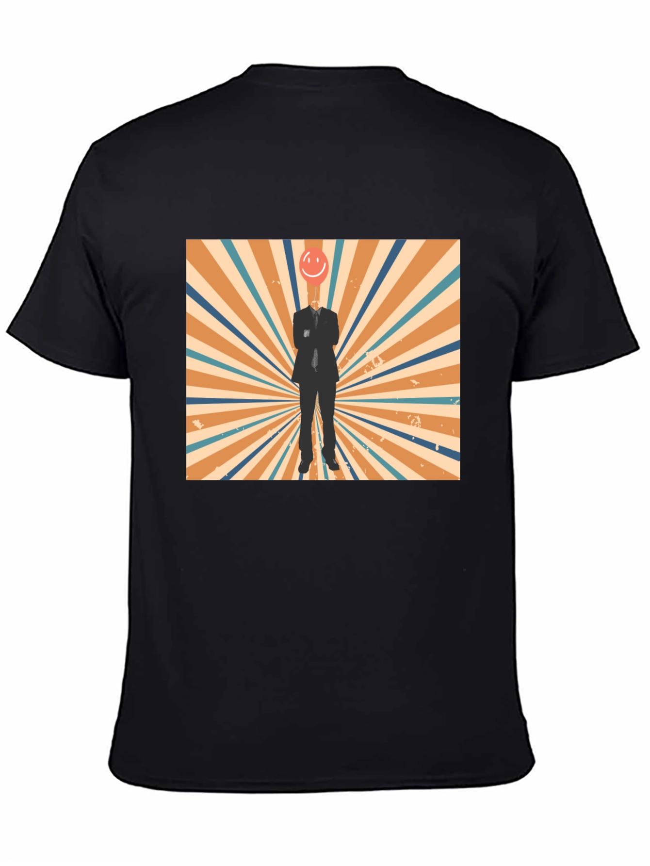 Retro Smiley Face Head T-Shirt