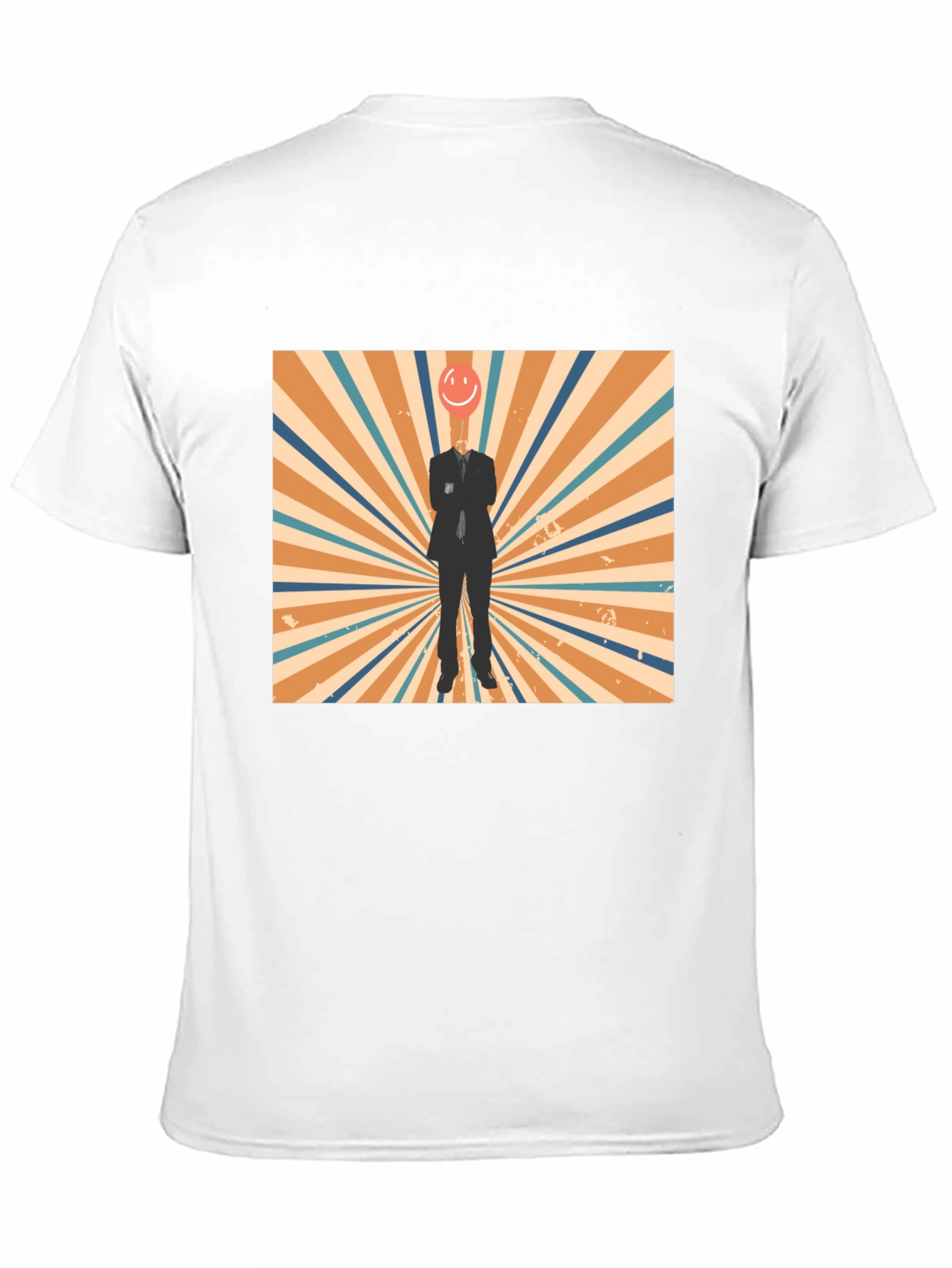 Retro Smiley Face Head T-Shirt