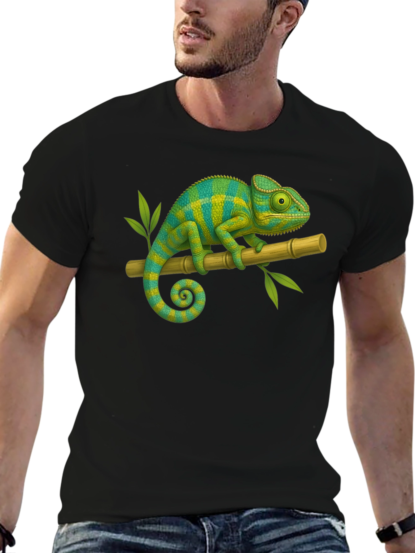 Chameleon Graphic Tee - Cool Reptile Design