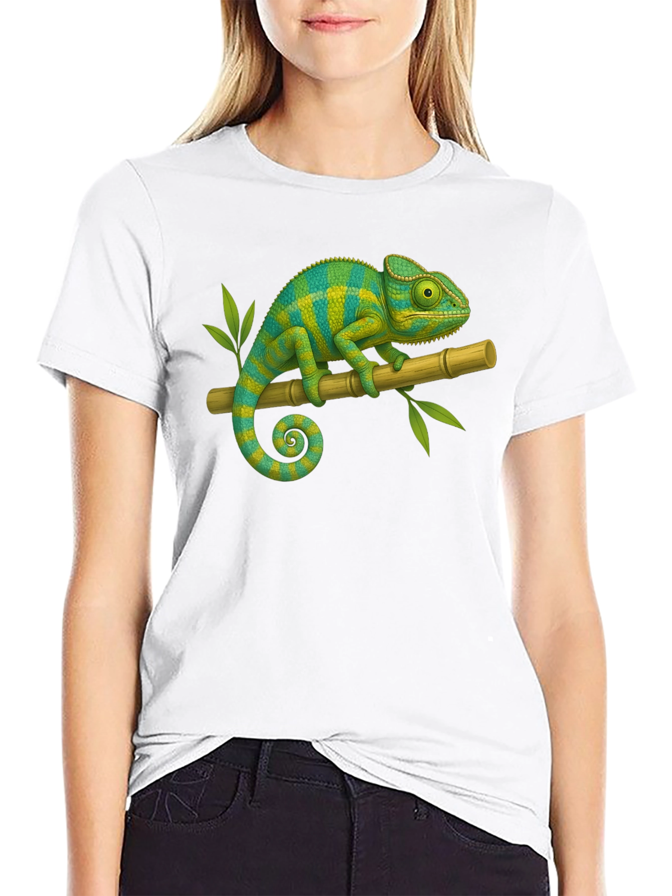 Chameleon Graphic Tee - Cool Reptile Design