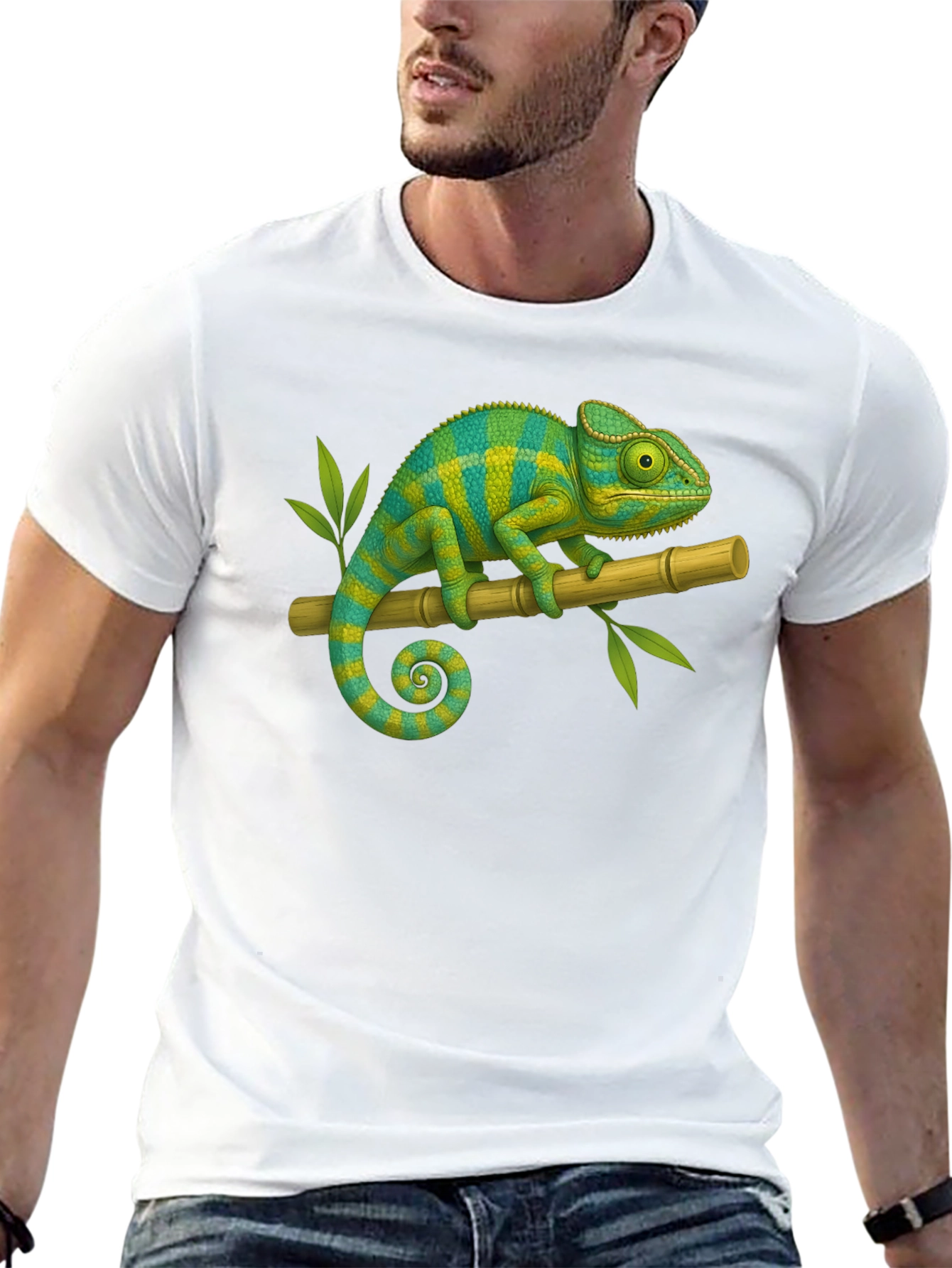 Chameleon Graphic Tee - Cool Reptile Design