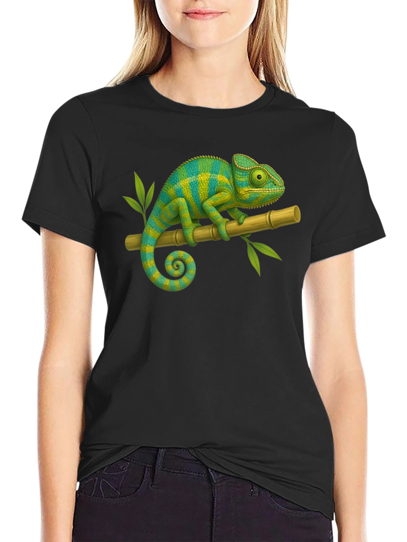 Chameleon Graphic Tee - Cool Reptile Design