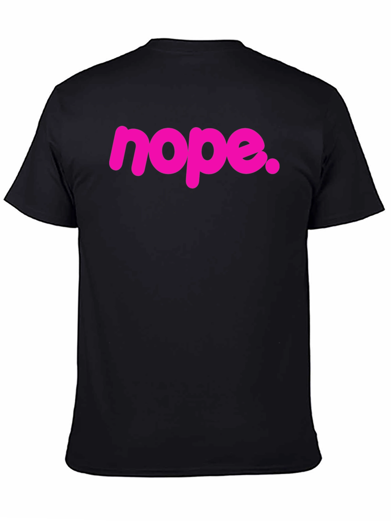 Nope Graphic Tee - Casual Black T-Shirt