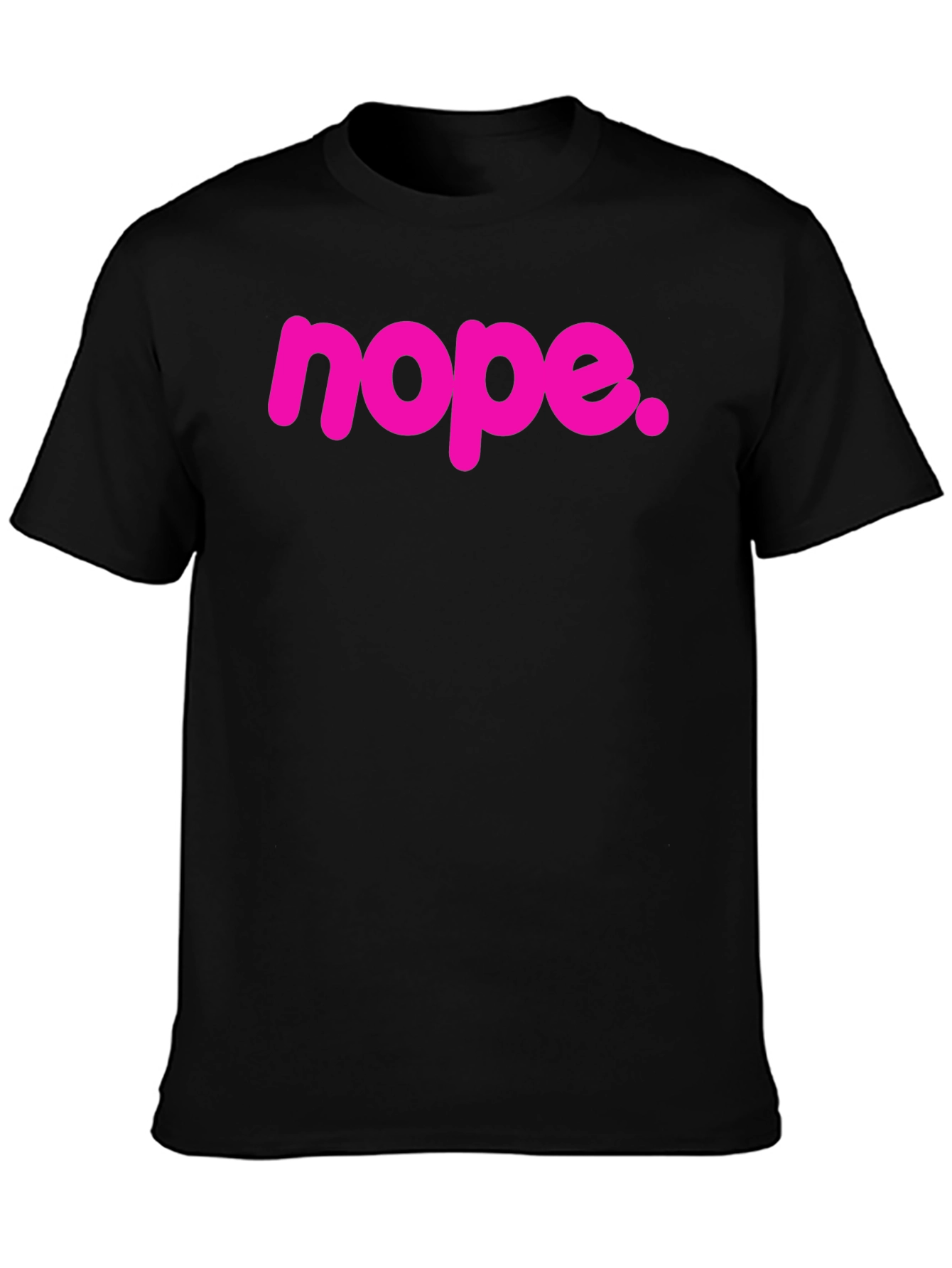 Nope Graphic Tee - Casual Black T-Shirt