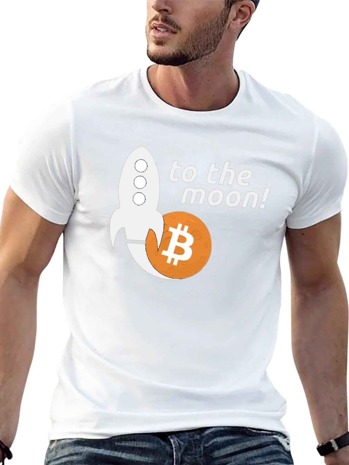 Bitcoin Rocket to the Moon T-Shirt
