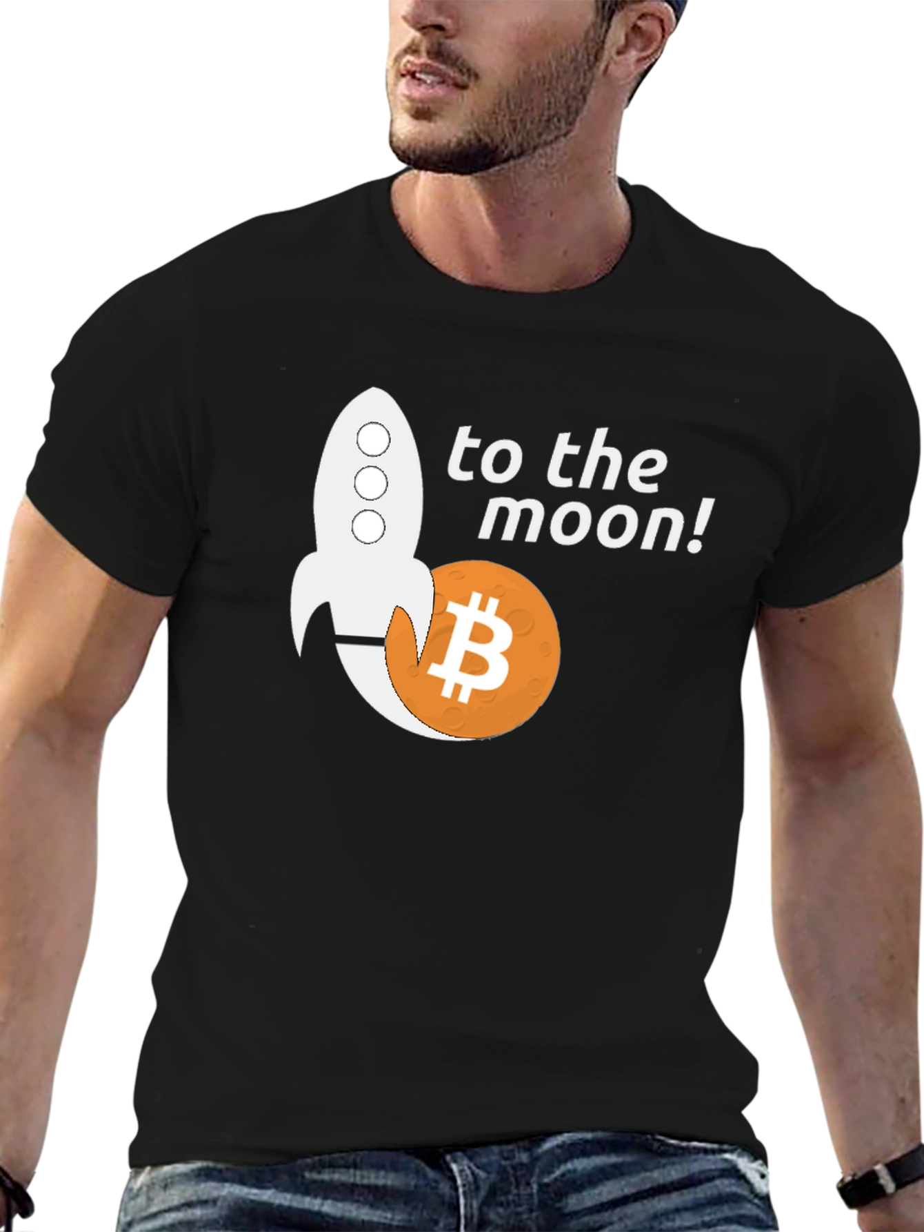 Bitcoin Rocket to the Moon T-Shirt