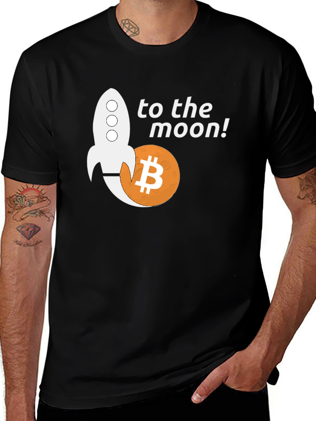 Bitcoin Rocket to the Moon T-Shirt