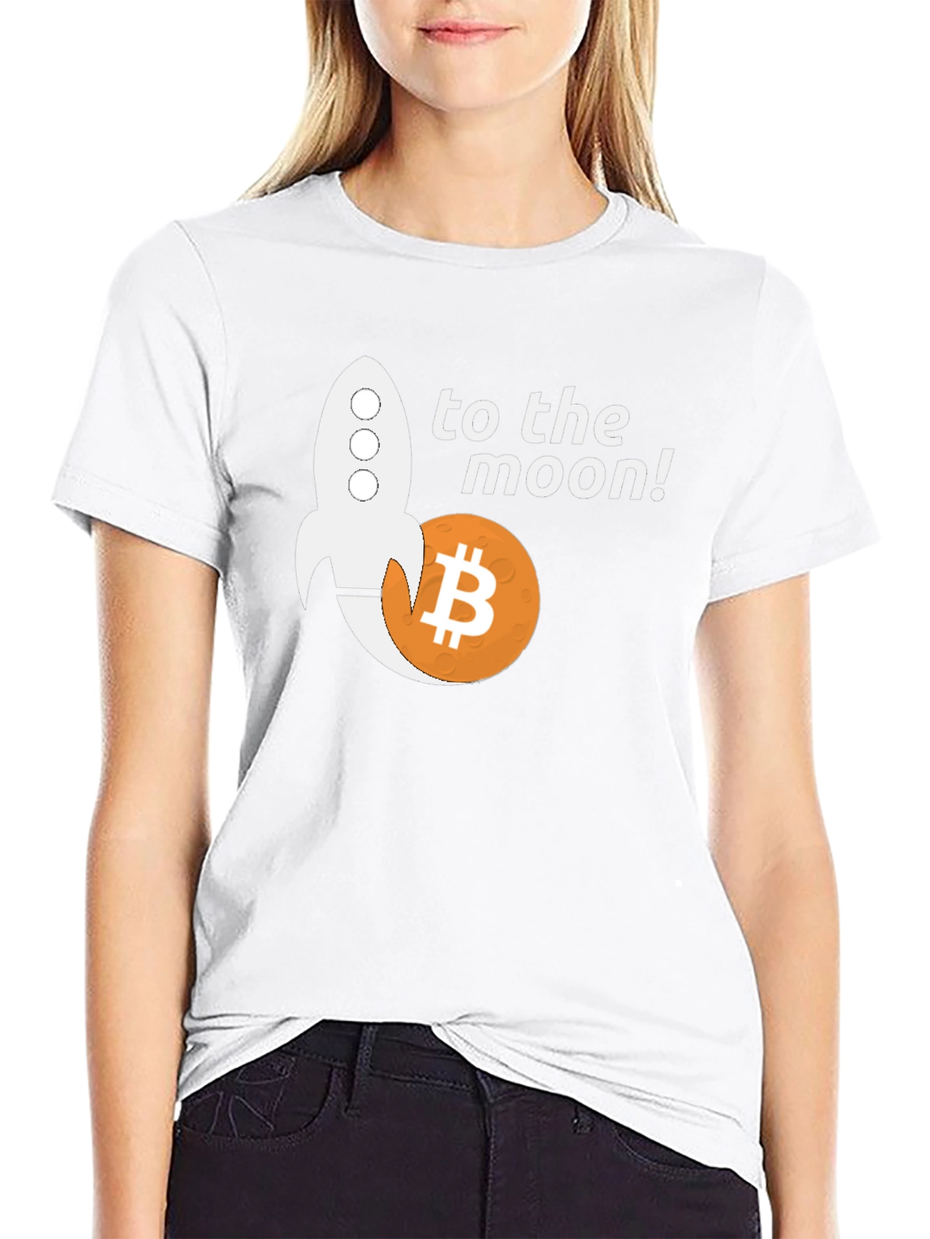 Bitcoin Rocket to the Moon T-Shirt