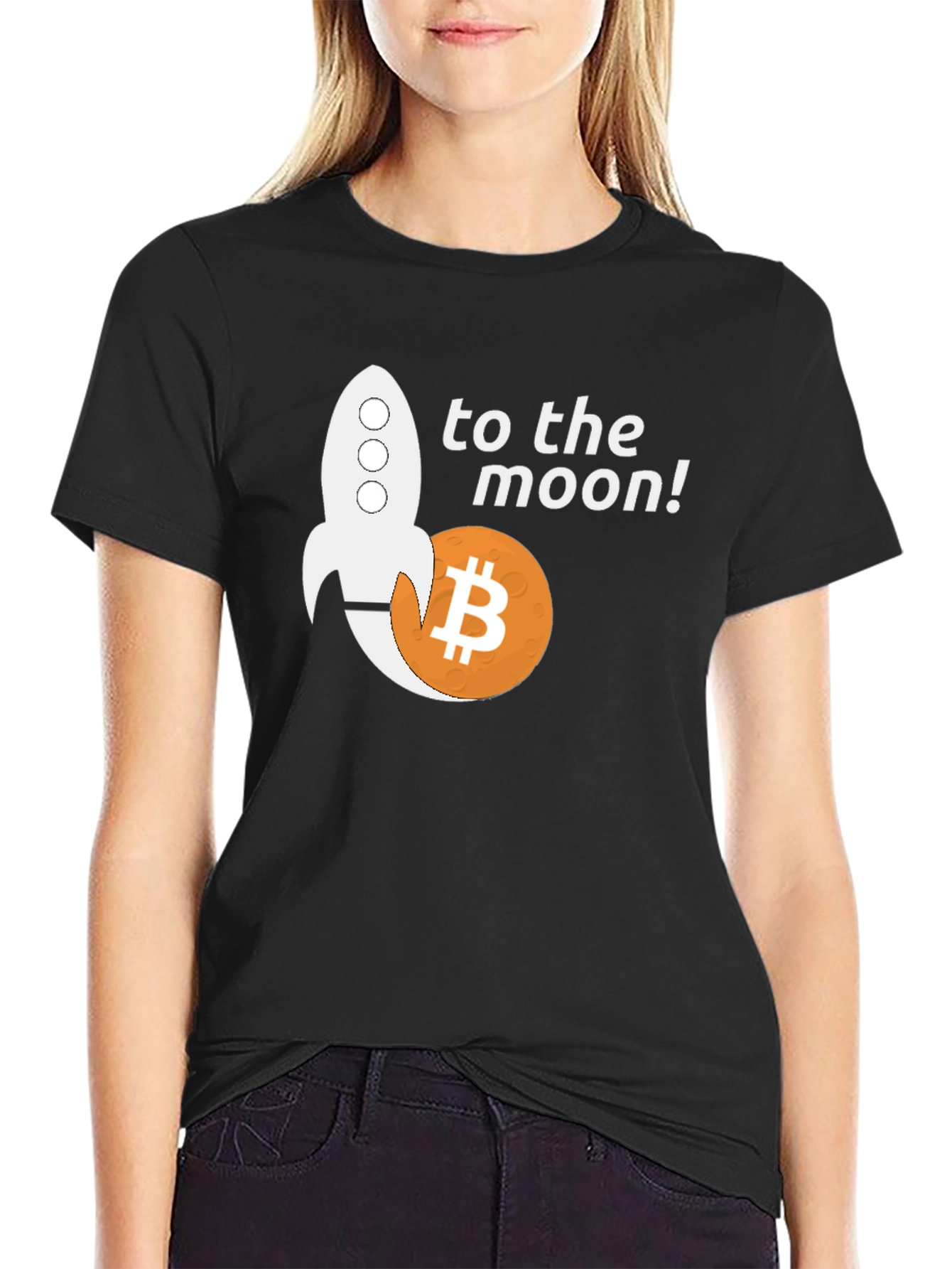 Bitcoin Rocket to the Moon T-Shirt