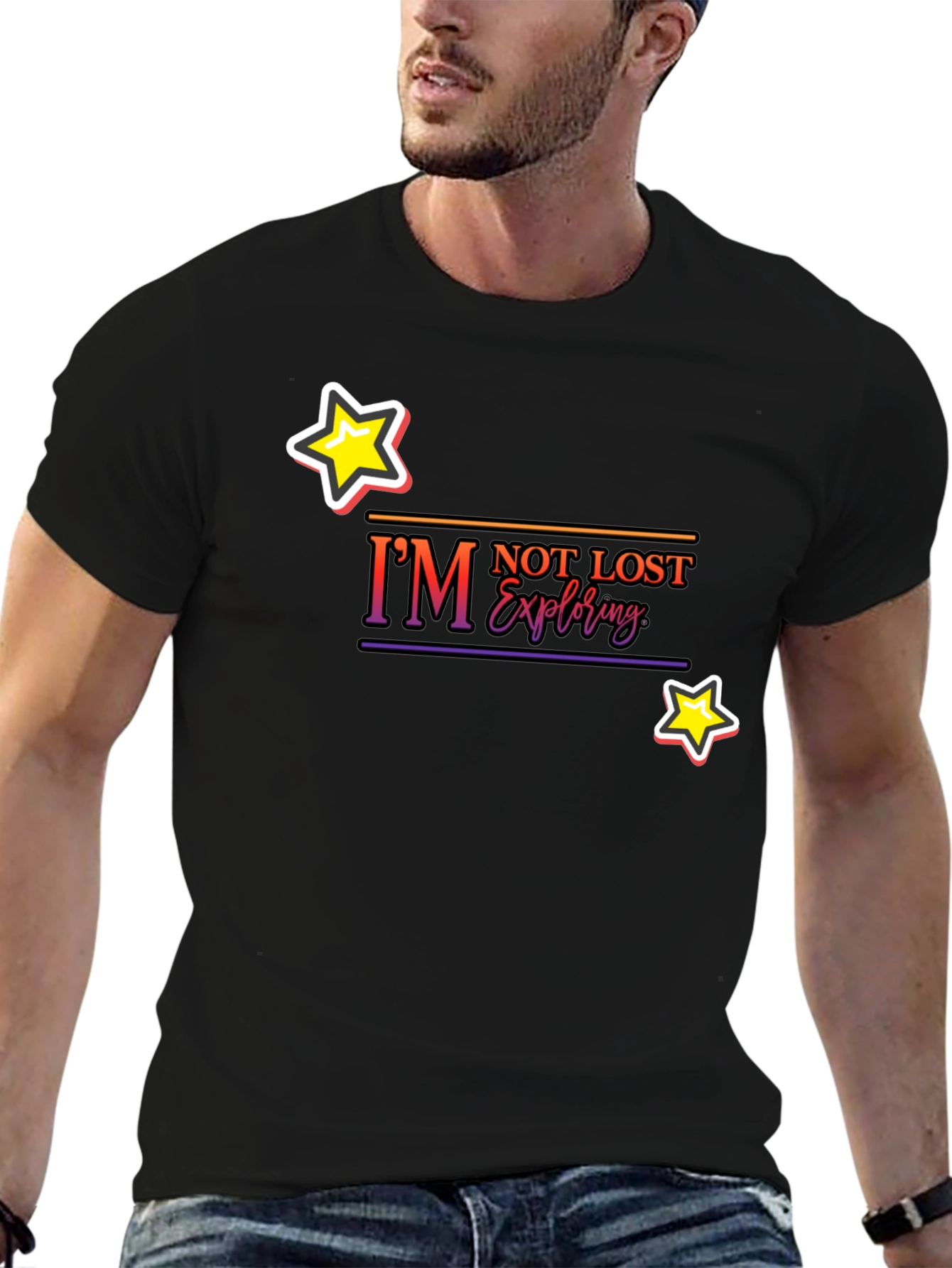 Im Not Lost Exploring Black T-Shirt
