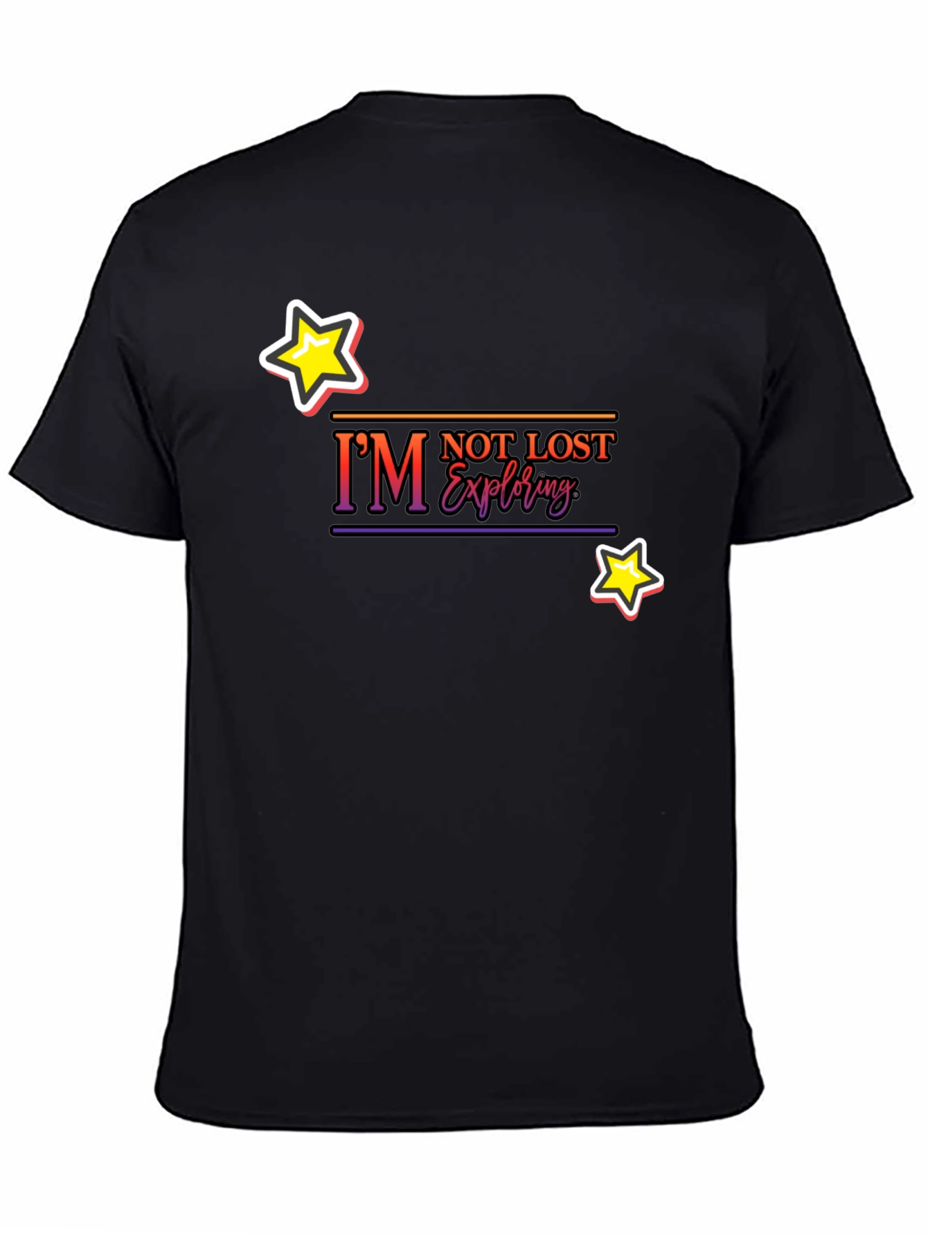 Im Not Lost Exploring Black T-Shirt