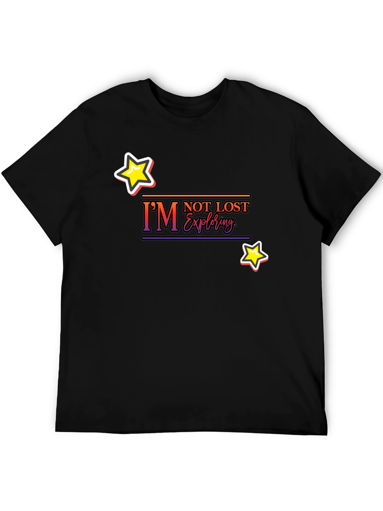 Im Not Lost Exploring Black T-Shirt