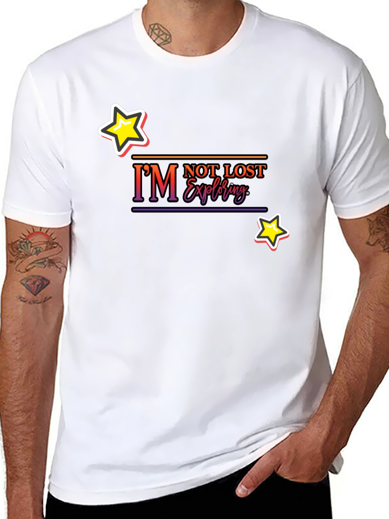 Im Not Lost Exploring Black T-Shirt