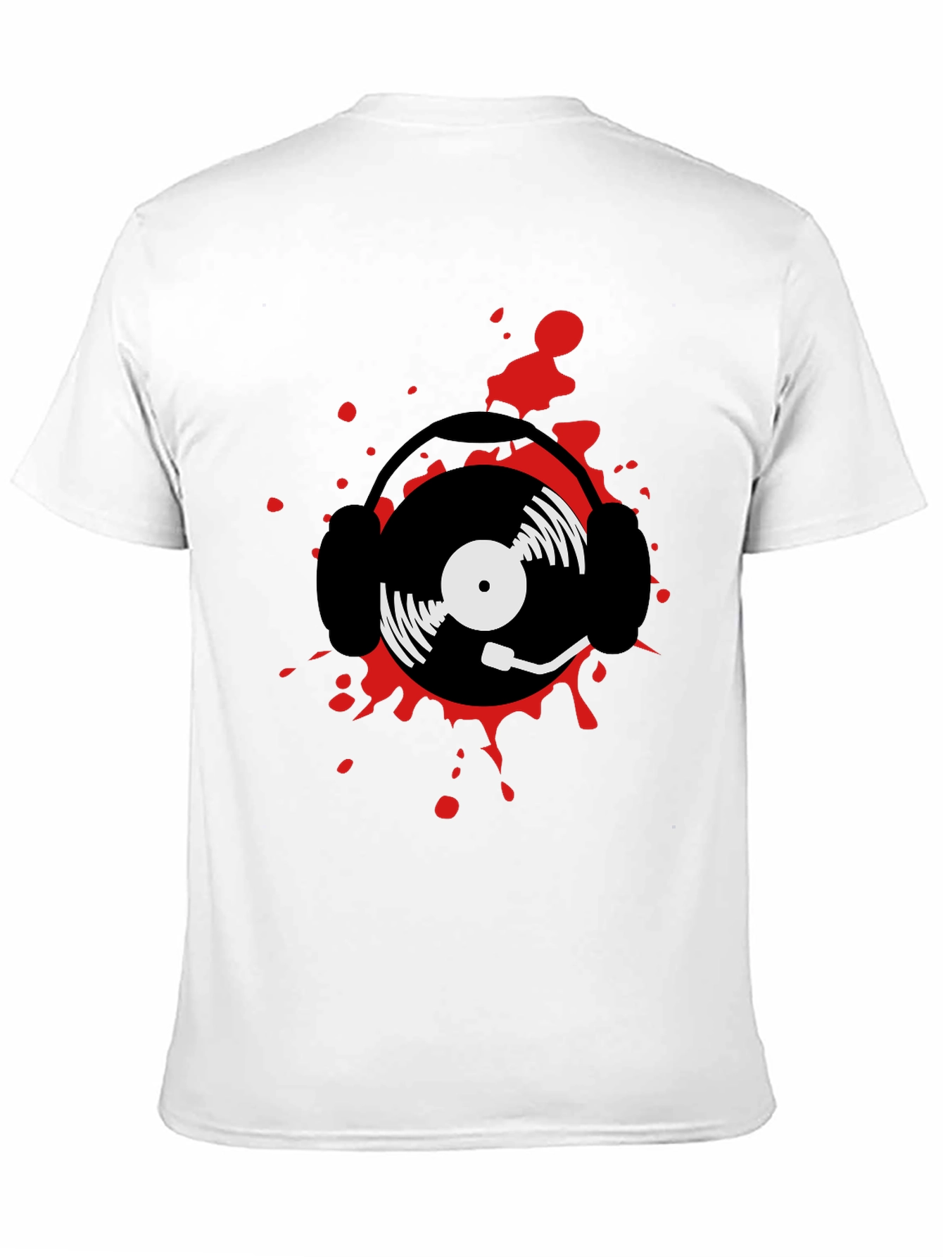 DJ Record and Headphone Graphic T-Shirt