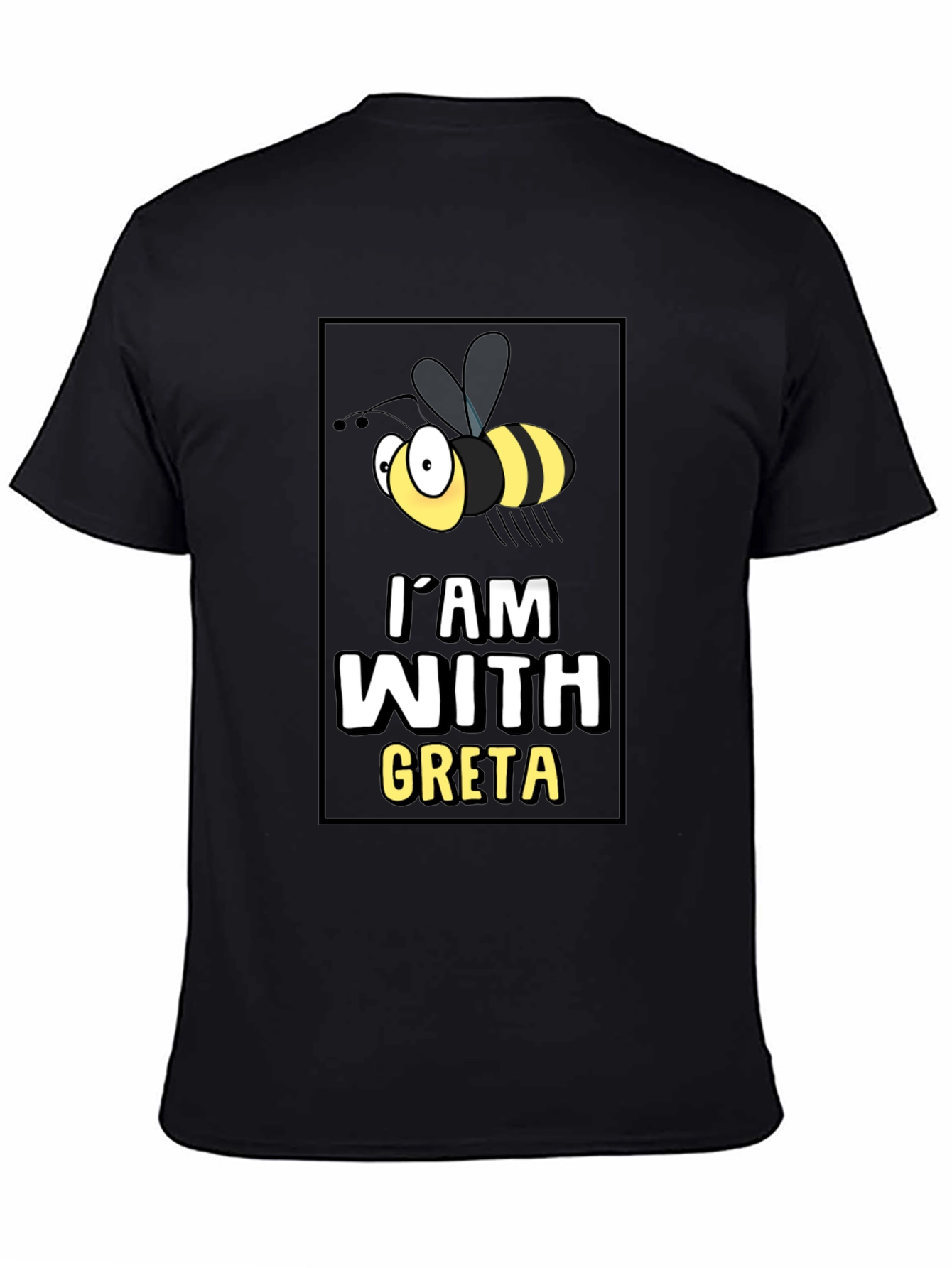 Im With Greta T-Shirt - Cartoon Bee Graphic Tee