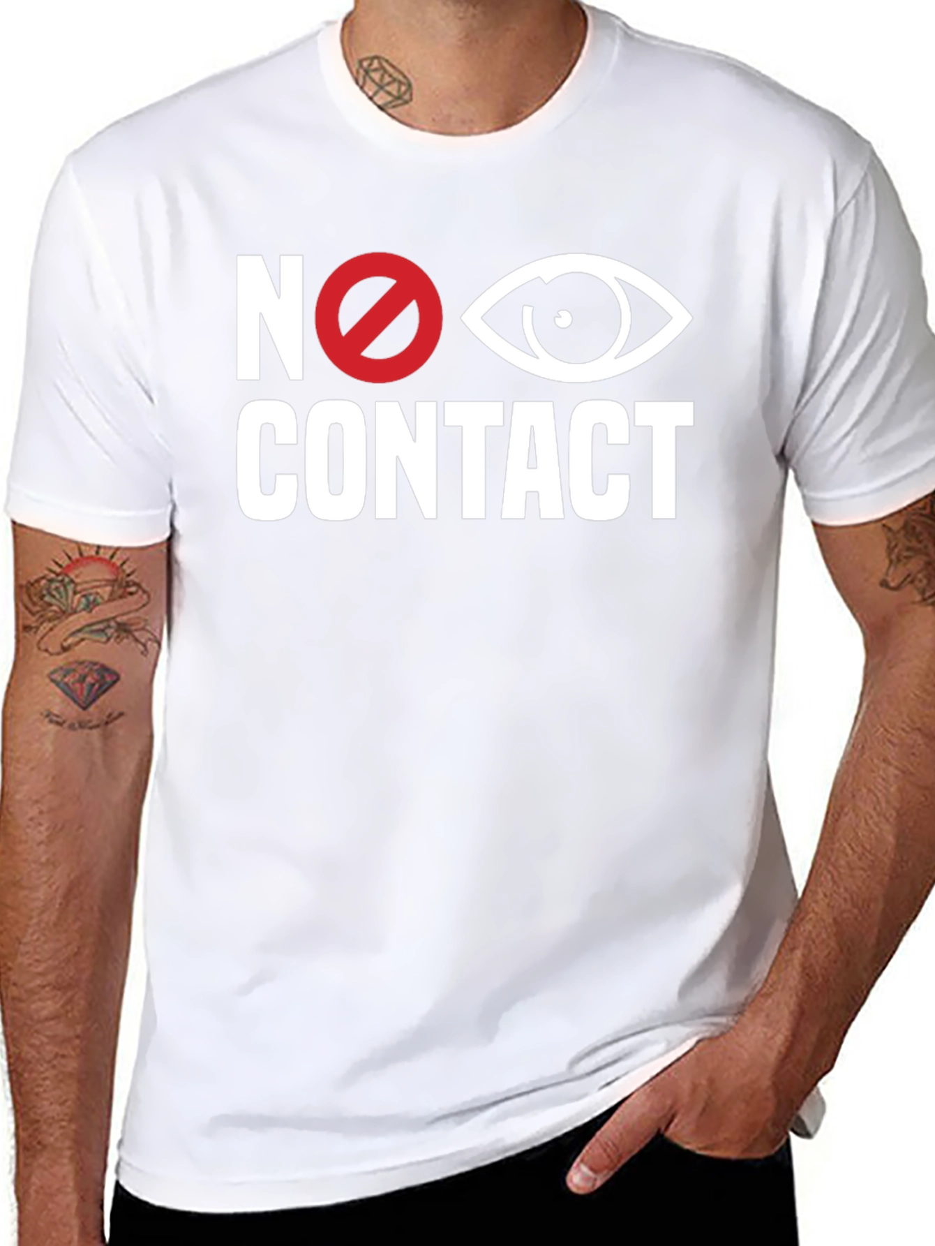No Eye Contact Graphic Tee - Black T-Shirt