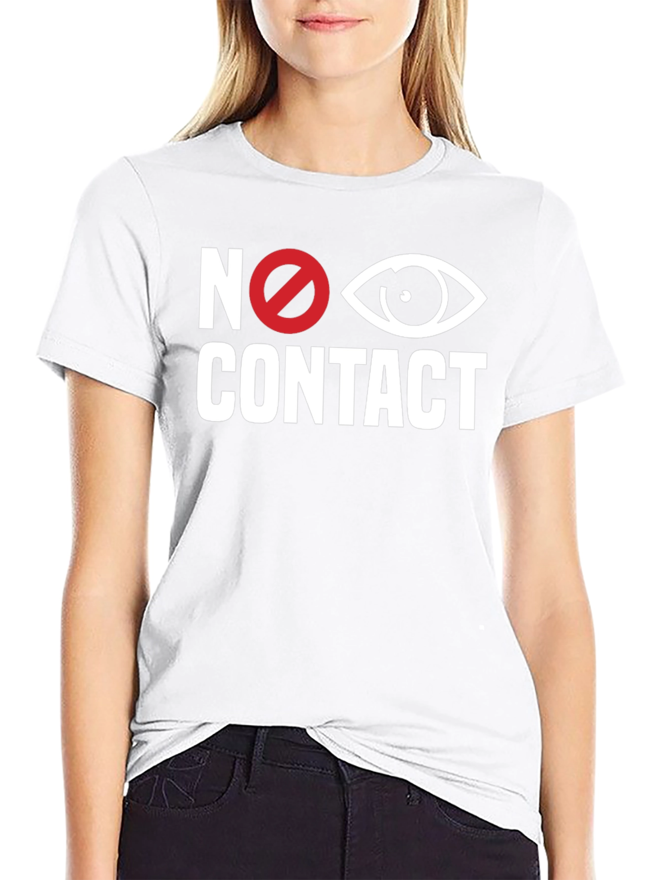 No Eye Contact Graphic Tee - Black T-Shirt