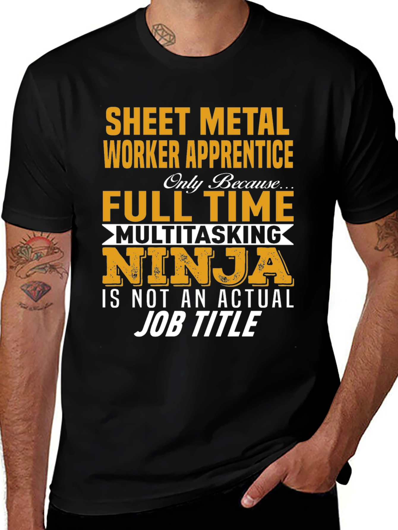Sheet Metal Worker Apprentice T-Shirt: Full Time Ninja