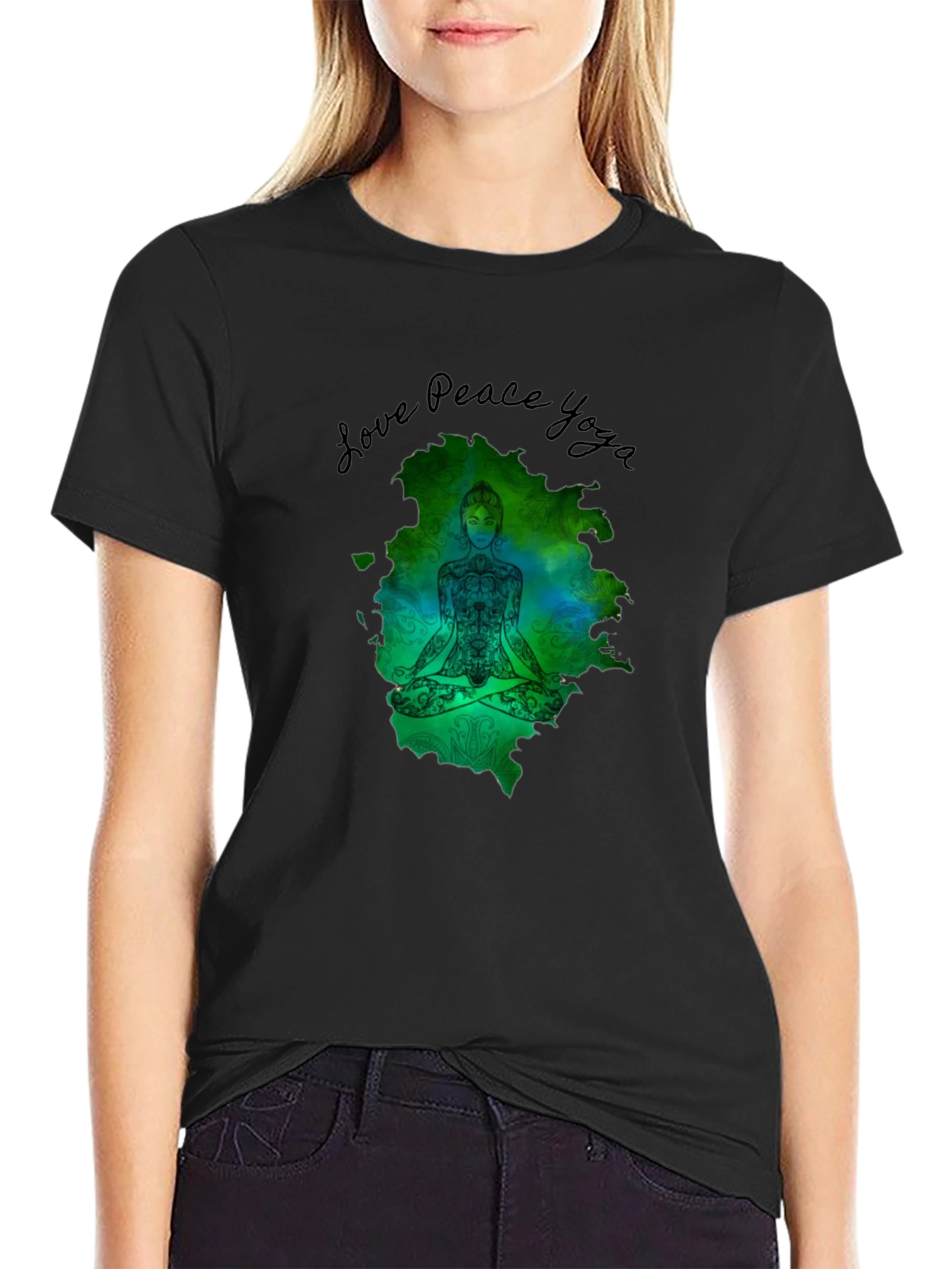 Love Peace Yoga Graphic T-Shirt