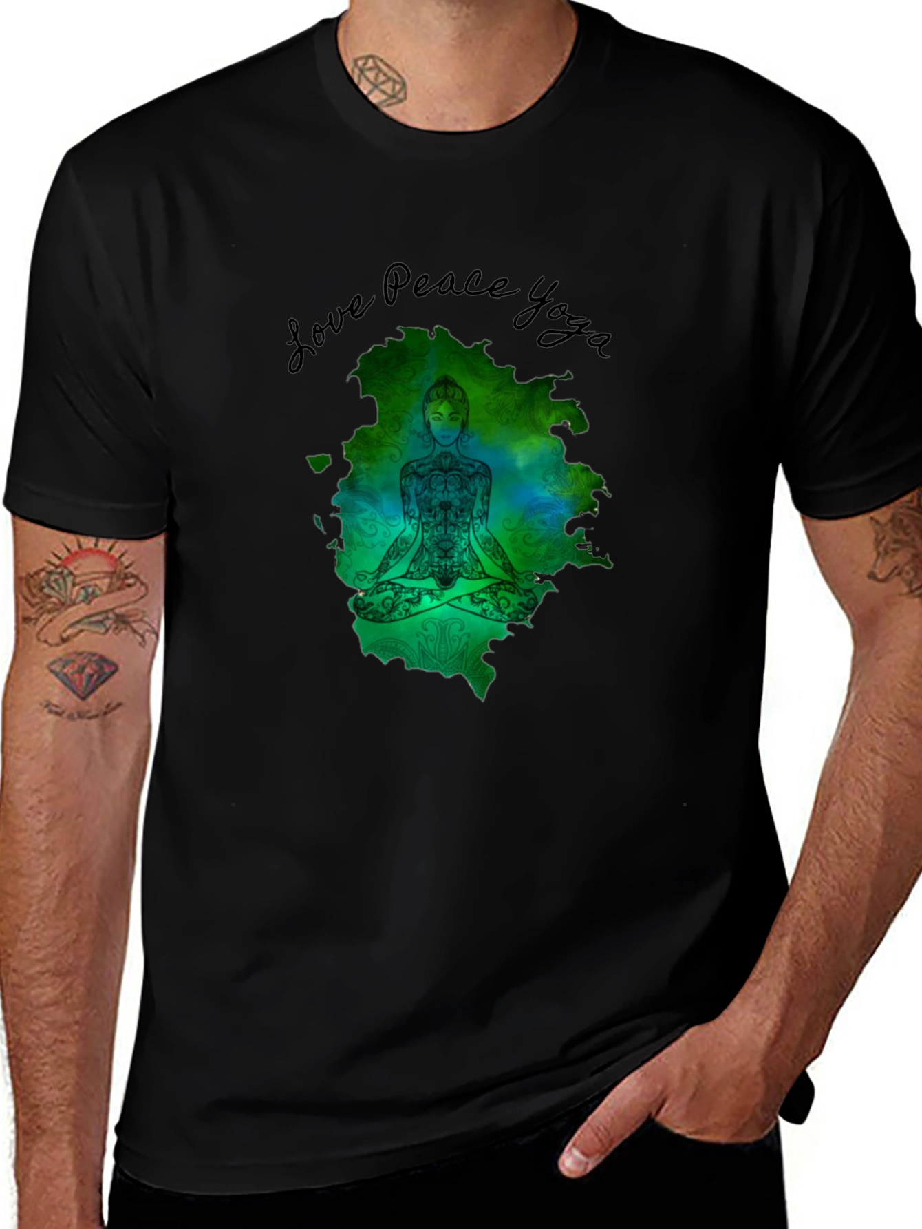 Love Peace Yoga Graphic T-Shirt