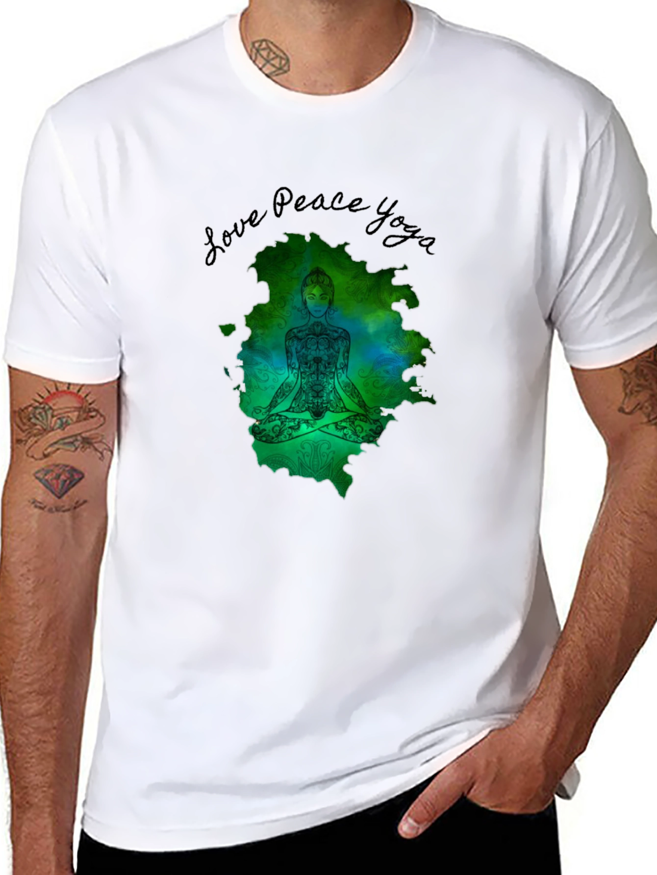 Love Peace Yoga Graphic T-Shirt