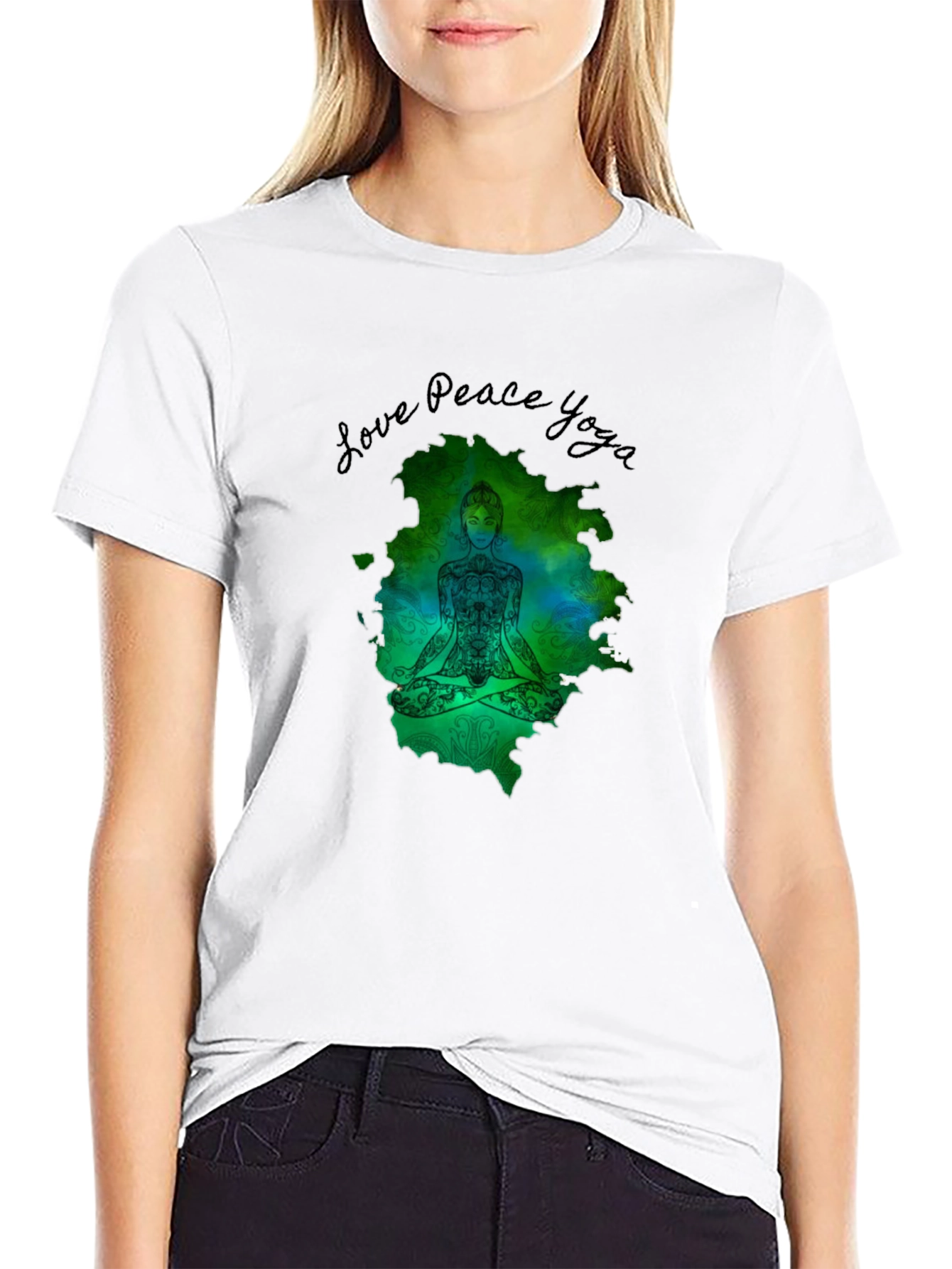 Love Peace Yoga Graphic T-Shirt
