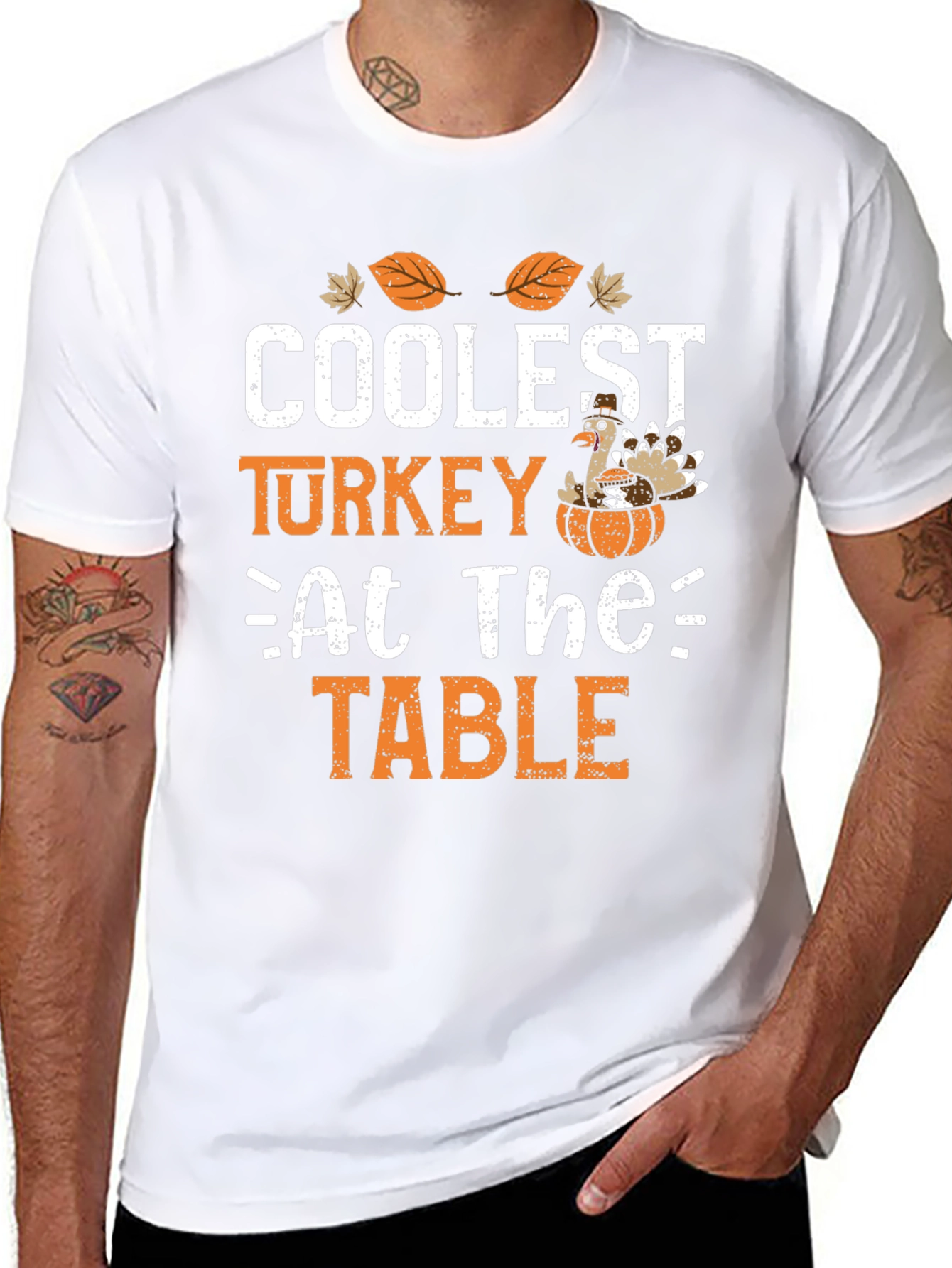 Coolest Turkey at The Table T-Shirt - Thanksgiving Tee