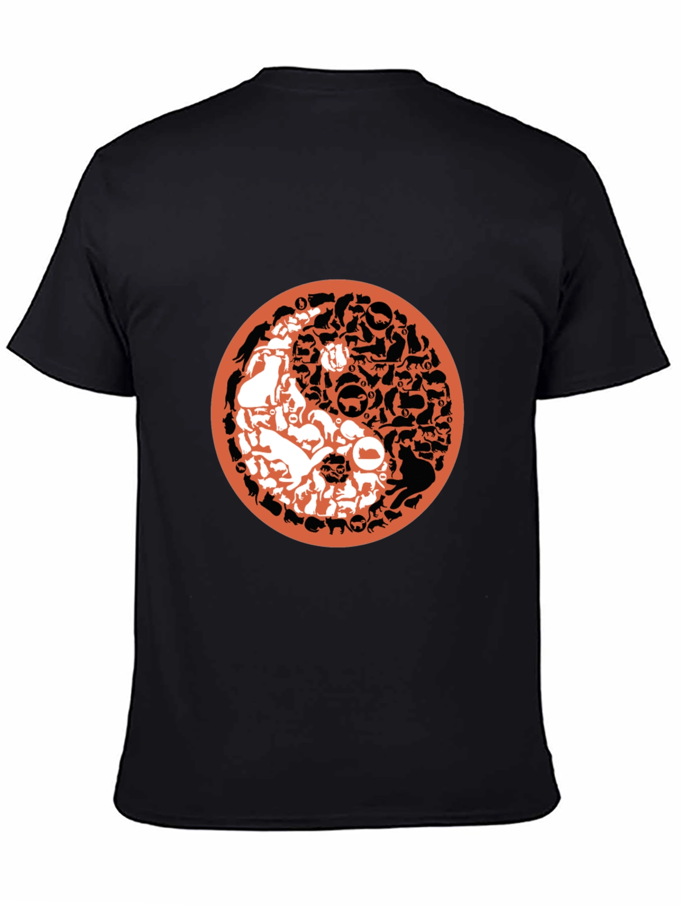 Yin Yang Cats & Dogs Graphic T-Shirt